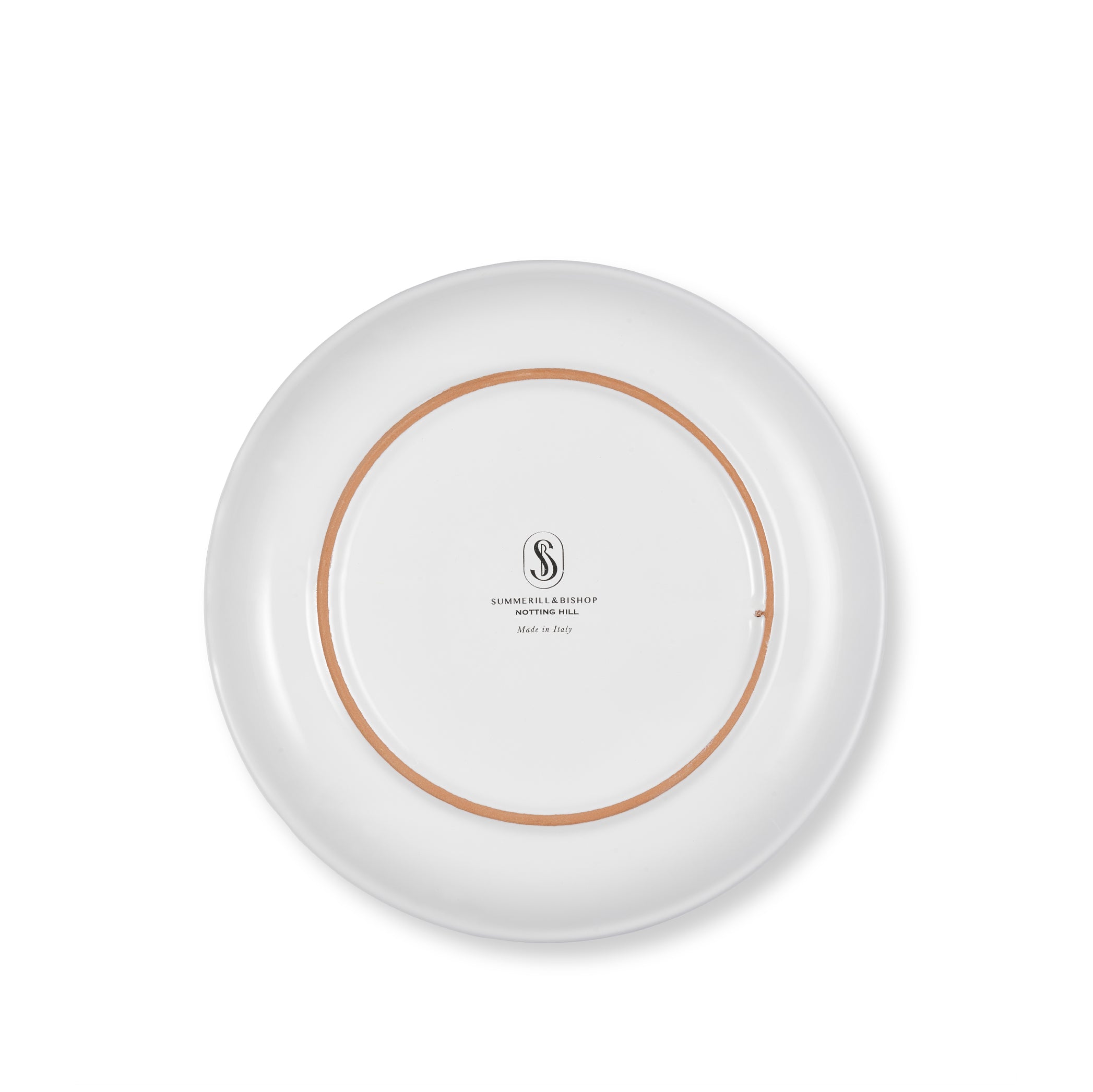 S&B Decorated Dinner Plate in White With Pastel Pink Pattern, 26cm