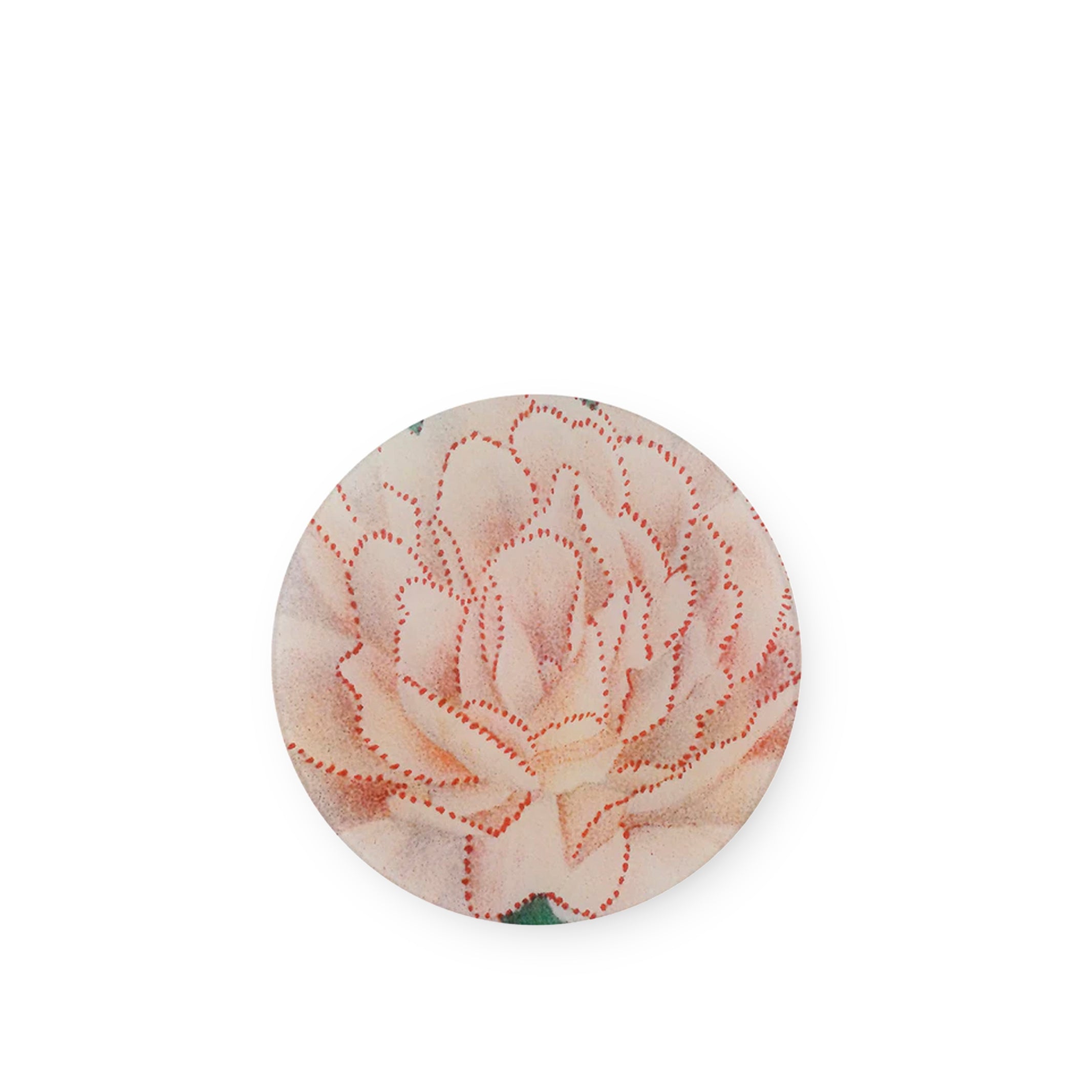 John Derian Round Dianthus F Plate in Pale Pink, 20cm