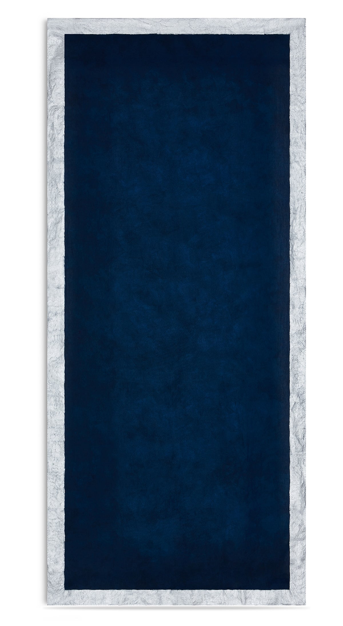 Silver Edge Linen Tablecloth in Midnight Blue
