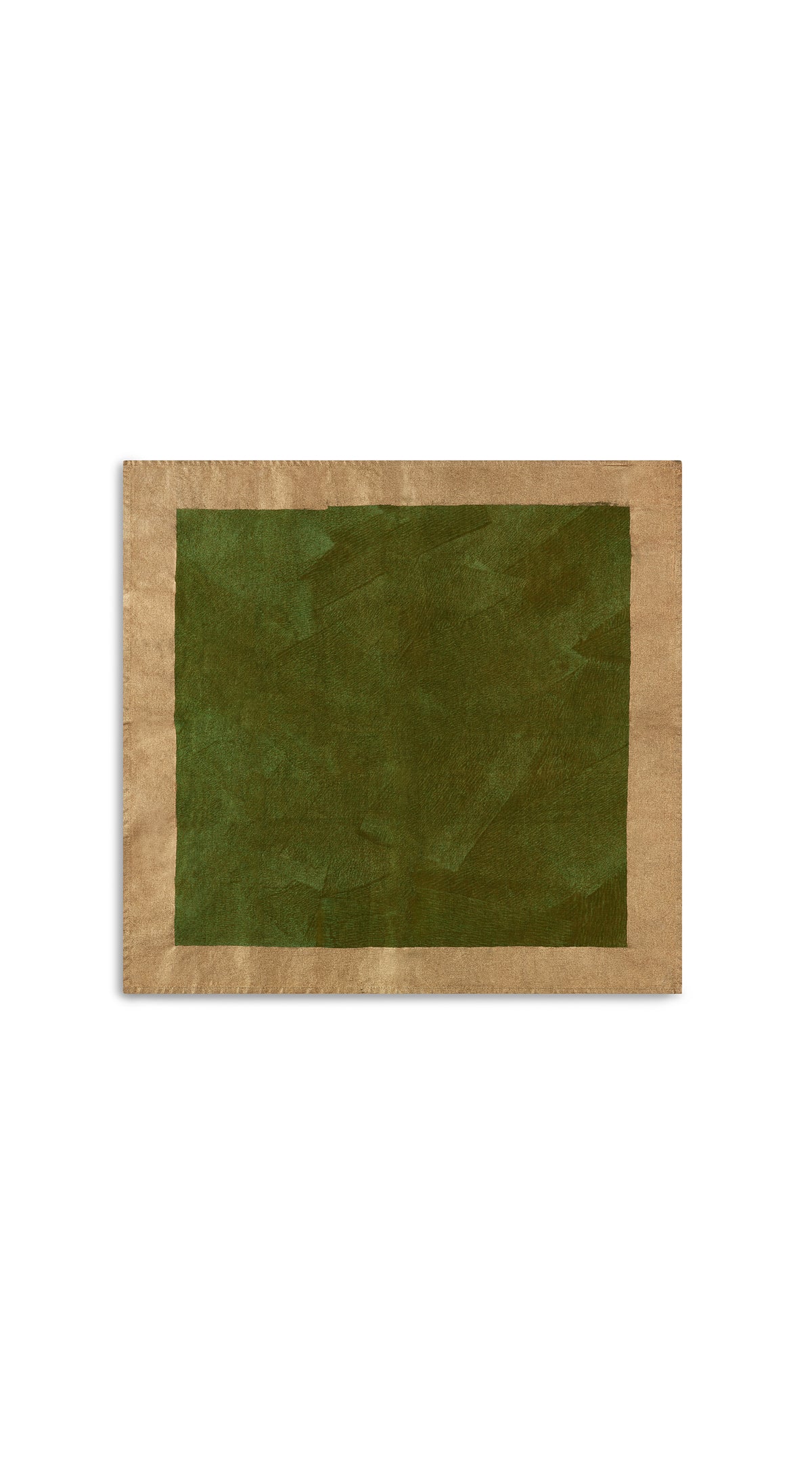Gold Edge Linen Napkin in Avocado Green, 50x50cm