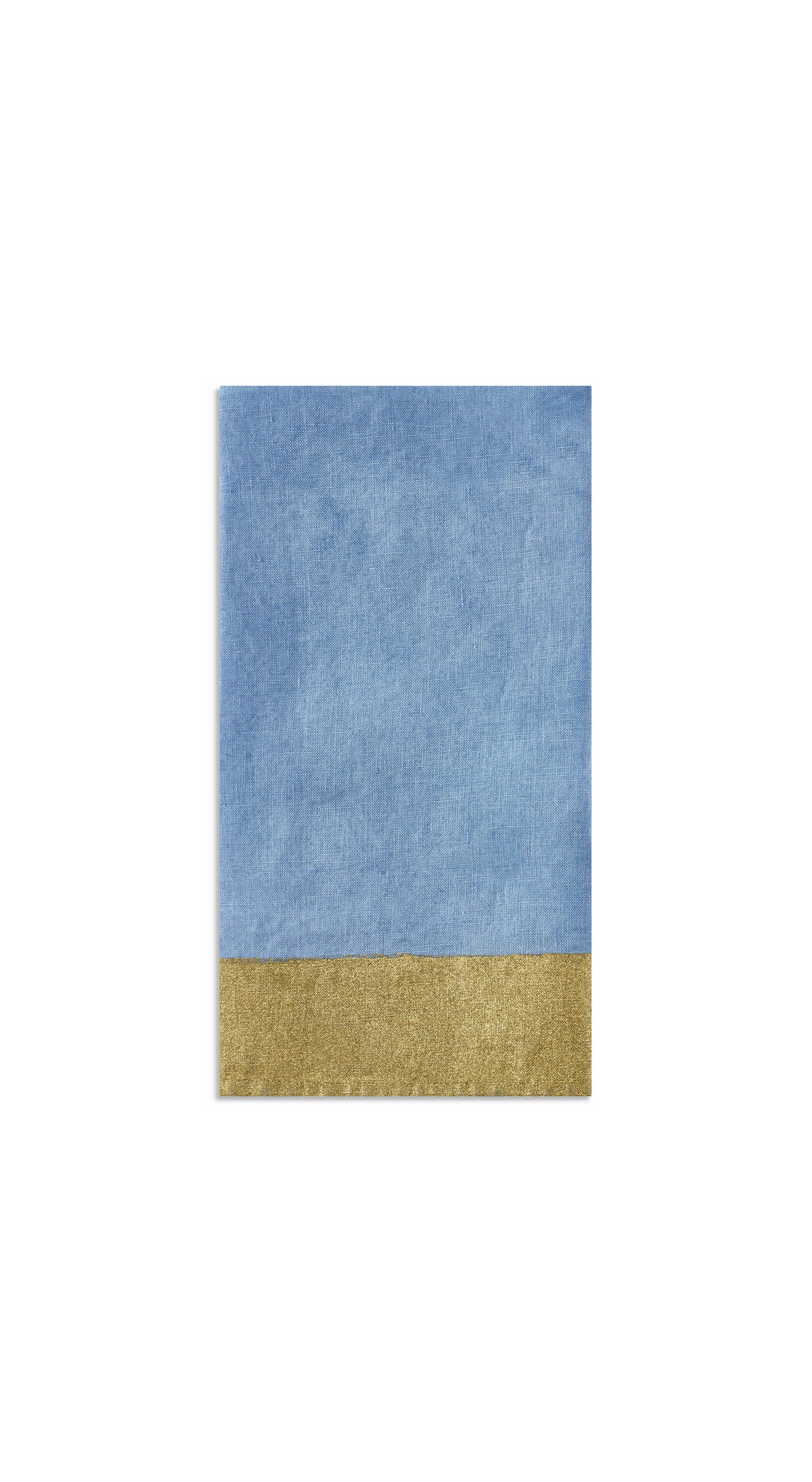 Gold Edge Linen Napkin in Pale Blue, 50x50cm