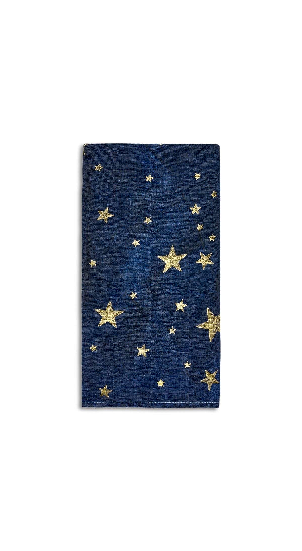 Falling Stars Linen Napkin in Ink Blue, 50x50cm