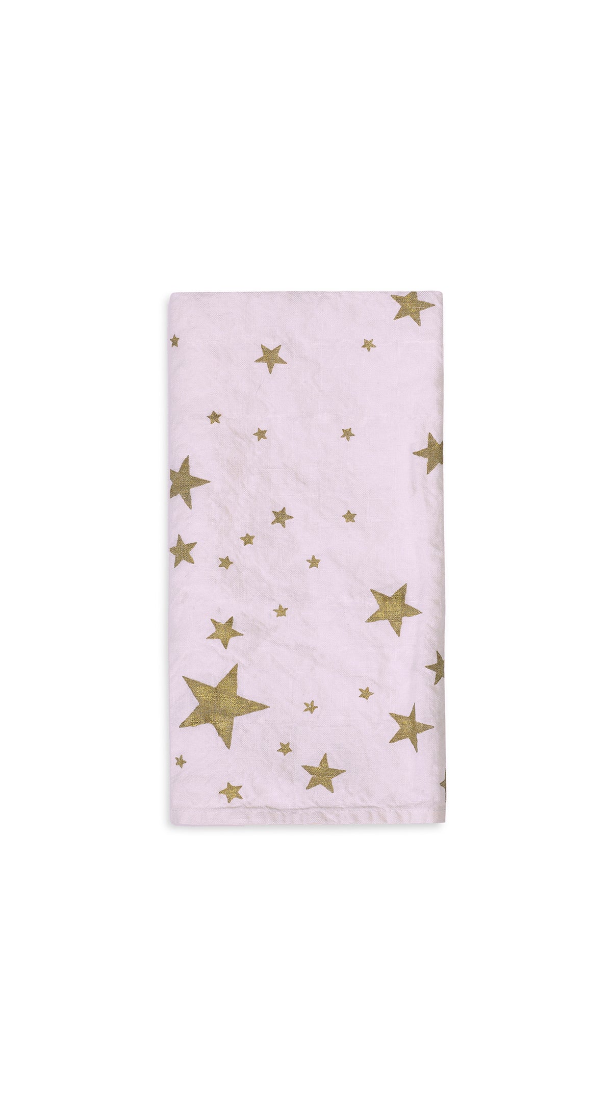 Falling Stars Linen Napkin in Light Pink, 50x50cm