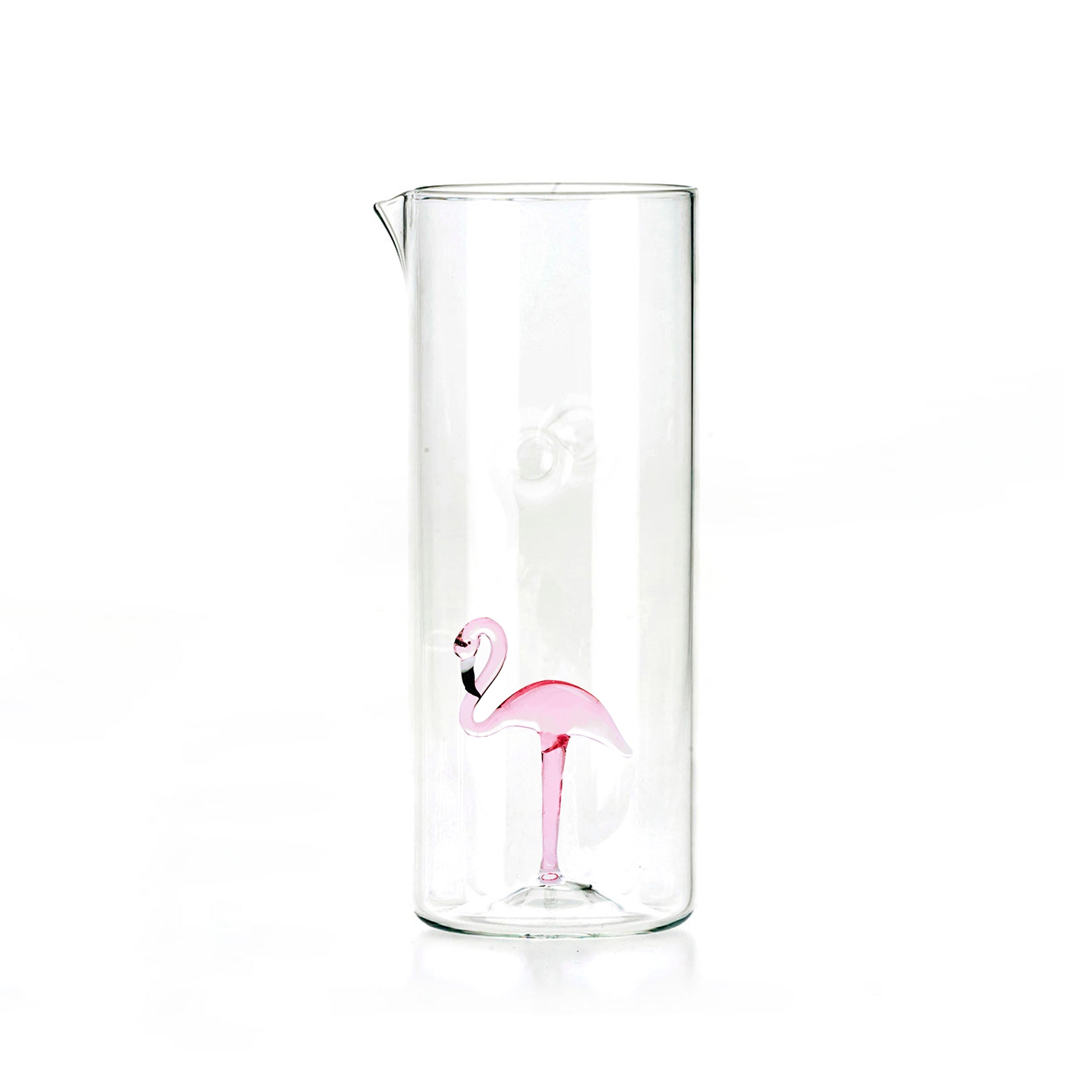 Handblown Murano Glass Flamingo Carafe, 25cm