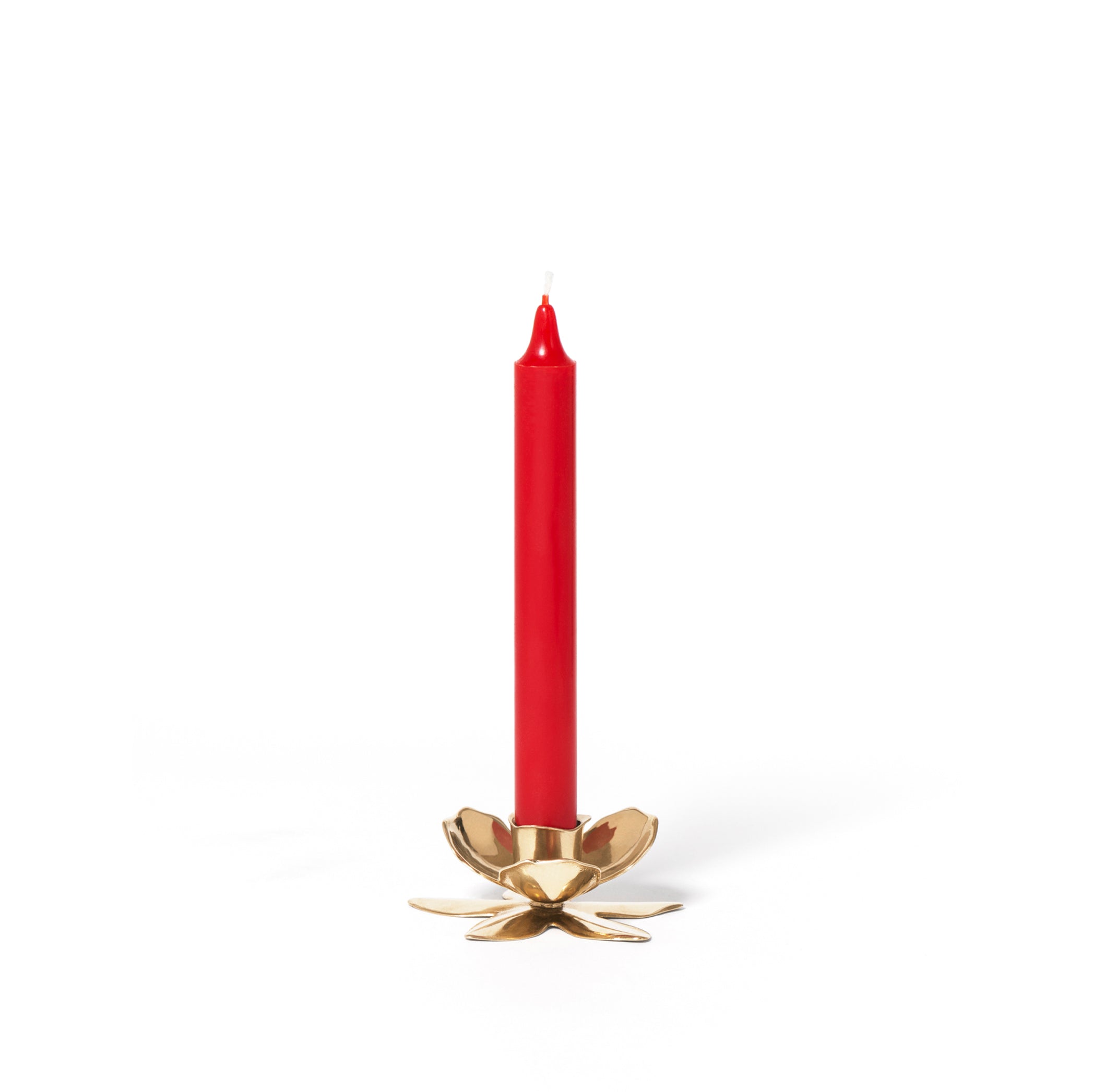 Gold Plated Flower Candle Holder by Trudon