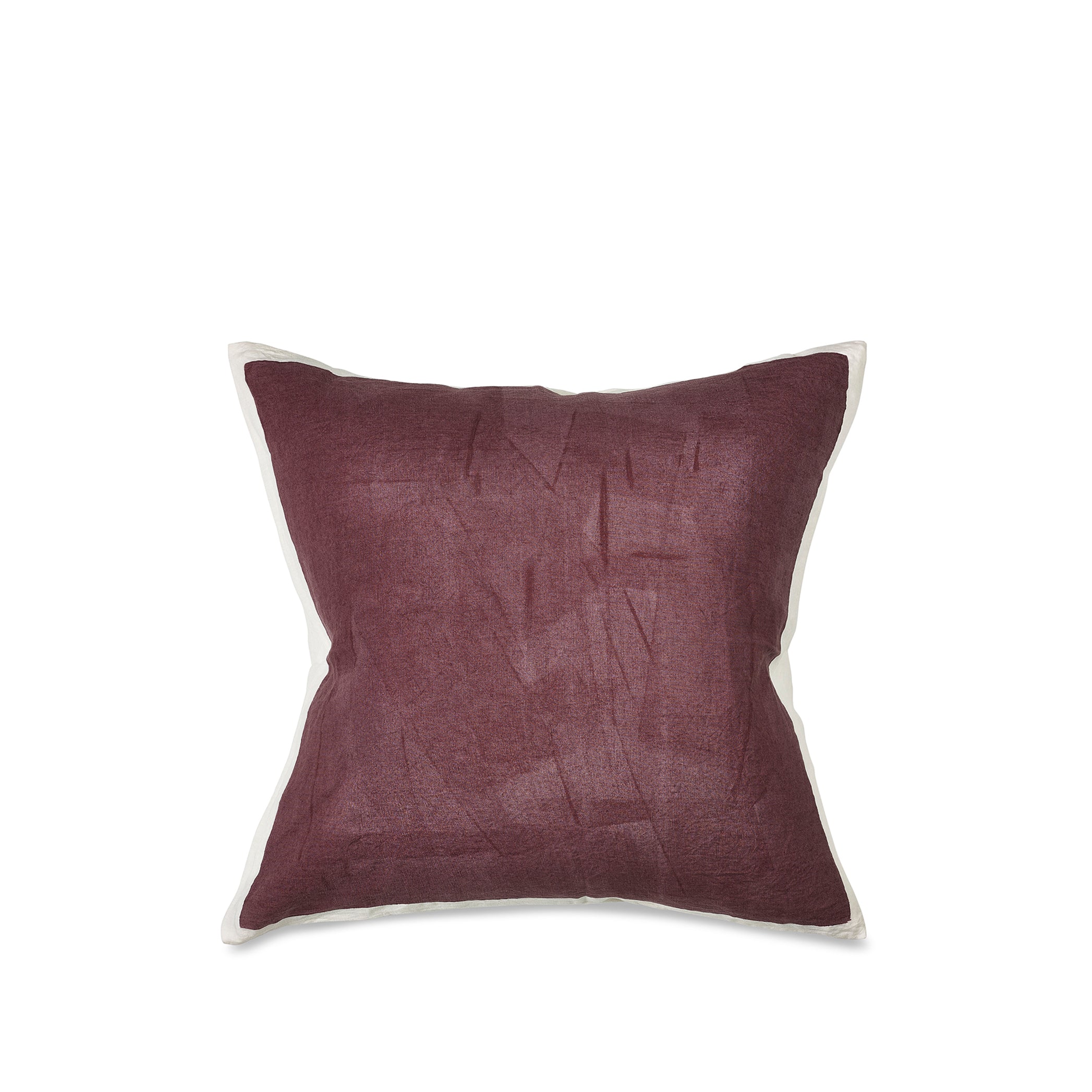 Hand Painted Linen Cushion in Grape, 60cm x 60cm