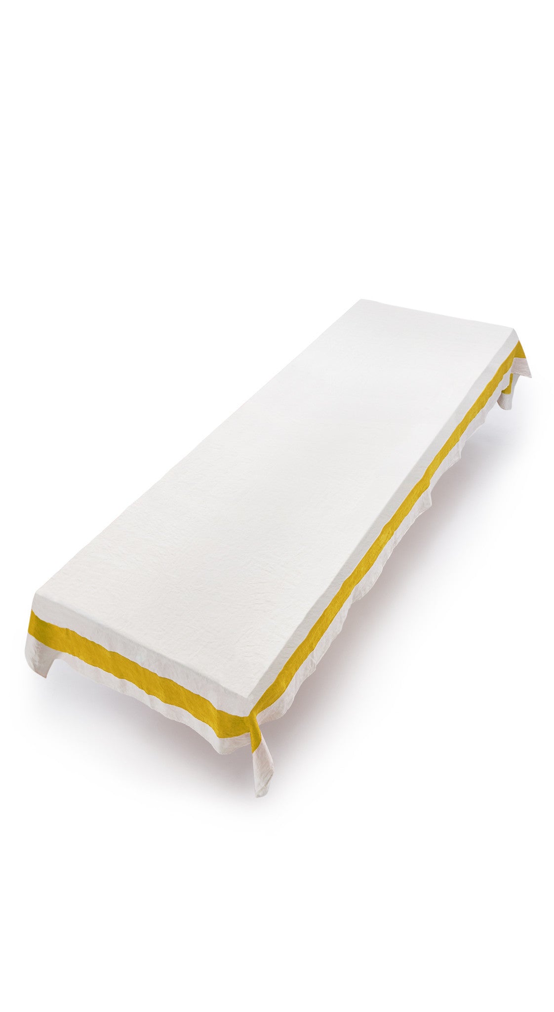 Cornice Linen Tablecloth in Lemon Yellow