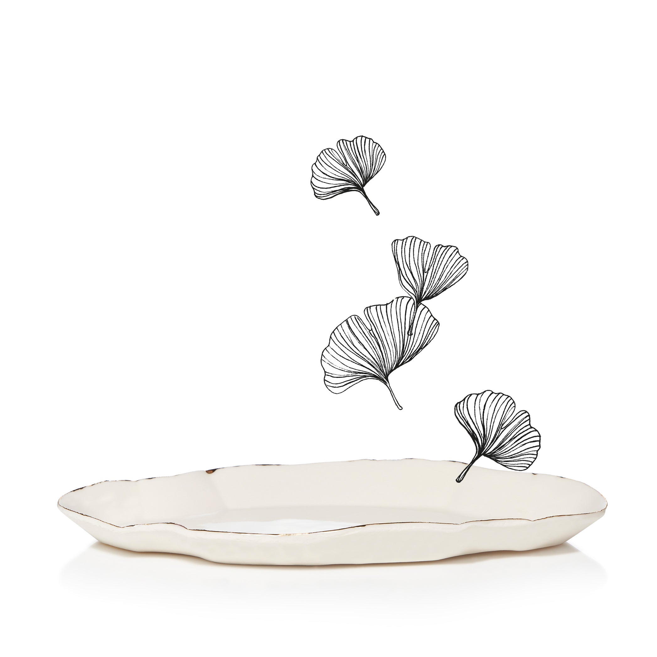 HB Deco Jagged Oval Tray, 23cm