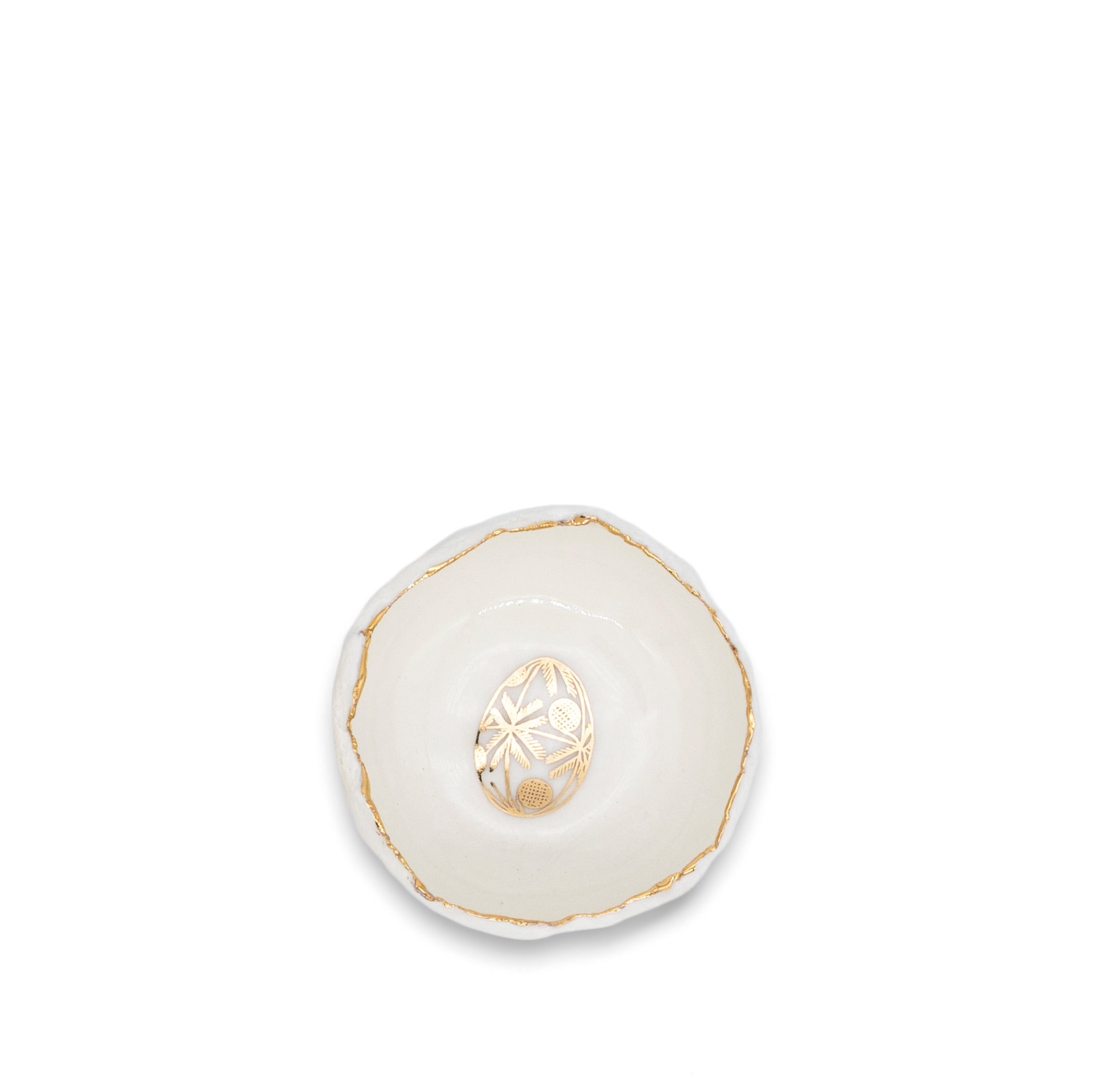 HB Jagged Bowl with Gold Egg, 7cm - ASSORTED