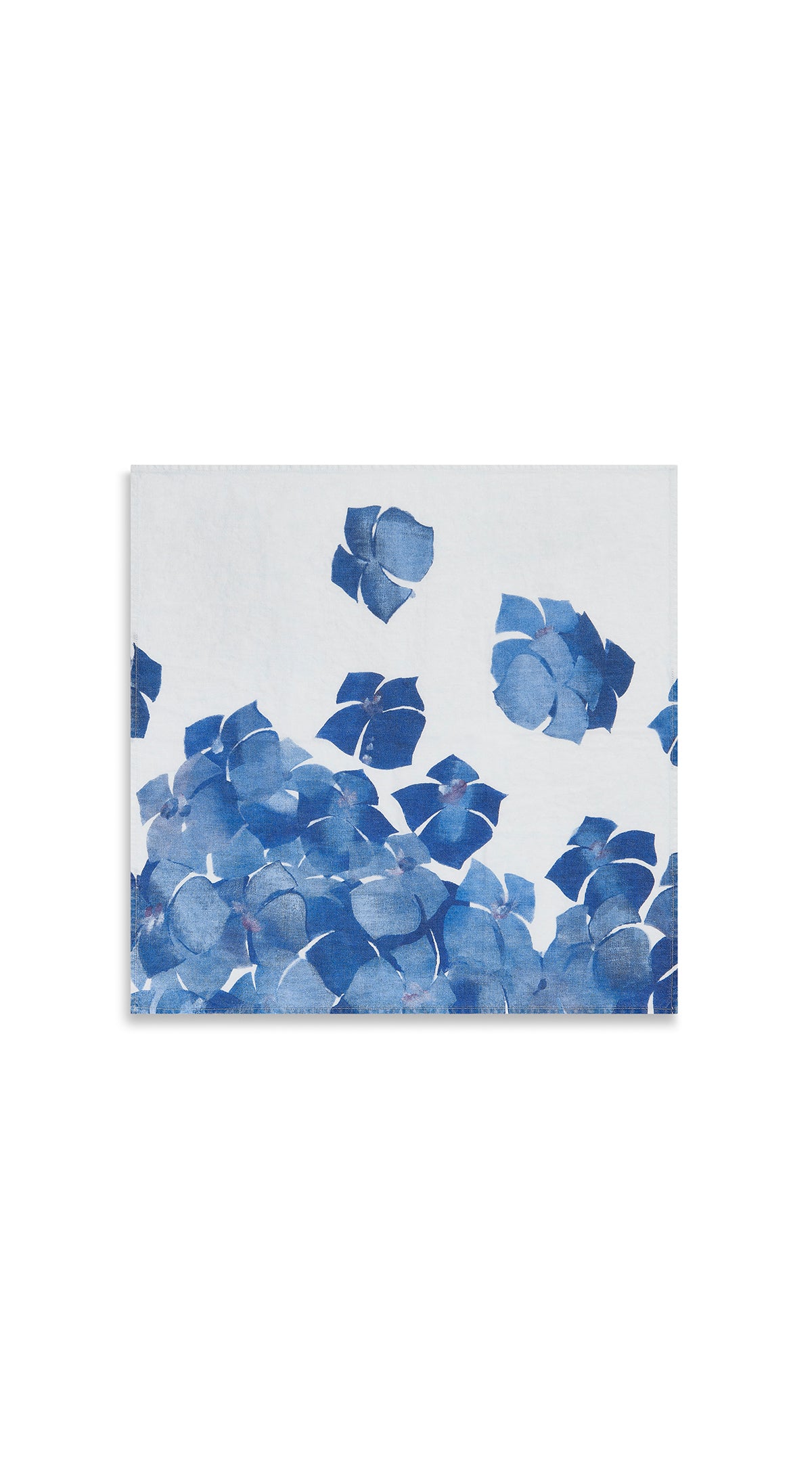 Hydrangea Linen Napkin in Blue, 50x50cm