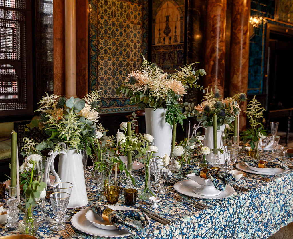 Painted Rose Vase by Astier de Villatte, 31cm