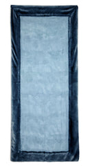 Summerill & Bishop x Shrimps Hand Painted Linen and Faux Fur Tablecloth in Powder Blue