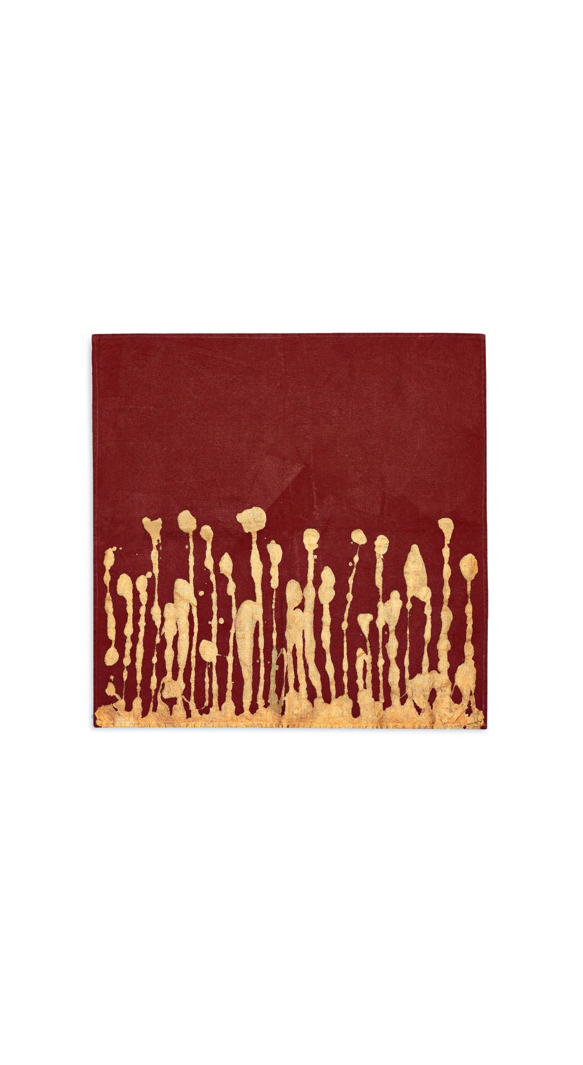 Ink Linen Napkin in Claret Red, 50x50cm