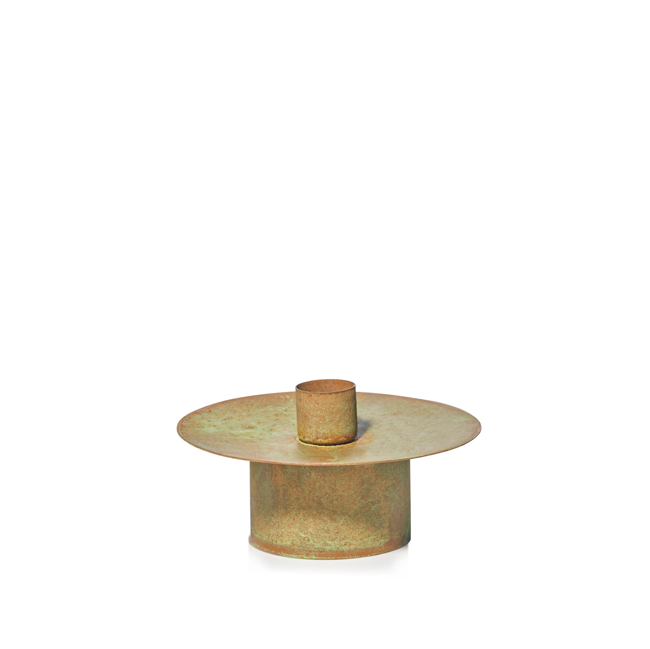Iron Candle Holder in Brass Colour, M