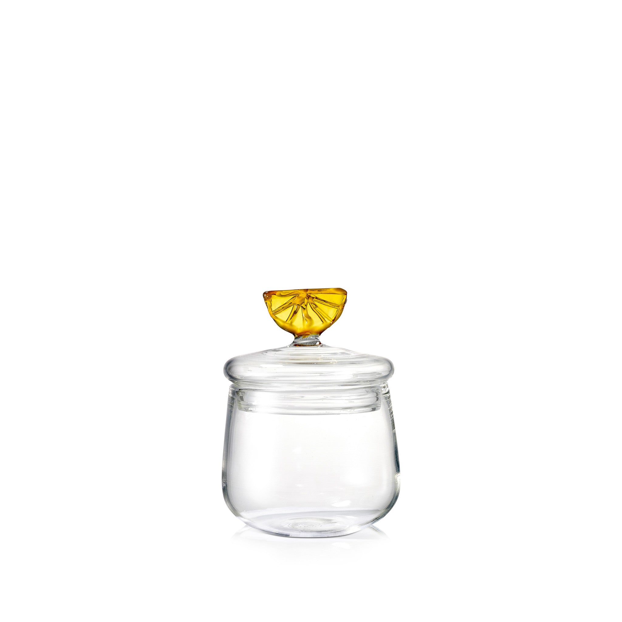 Glass Jam Jar with Orange Lid