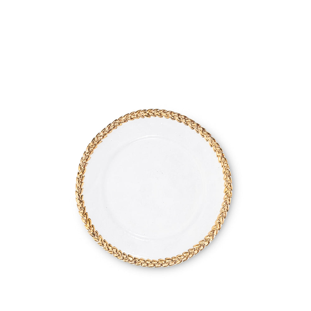 Joséphine Dessert Plate with Gold Rim by Astier de Villatte, 20cm