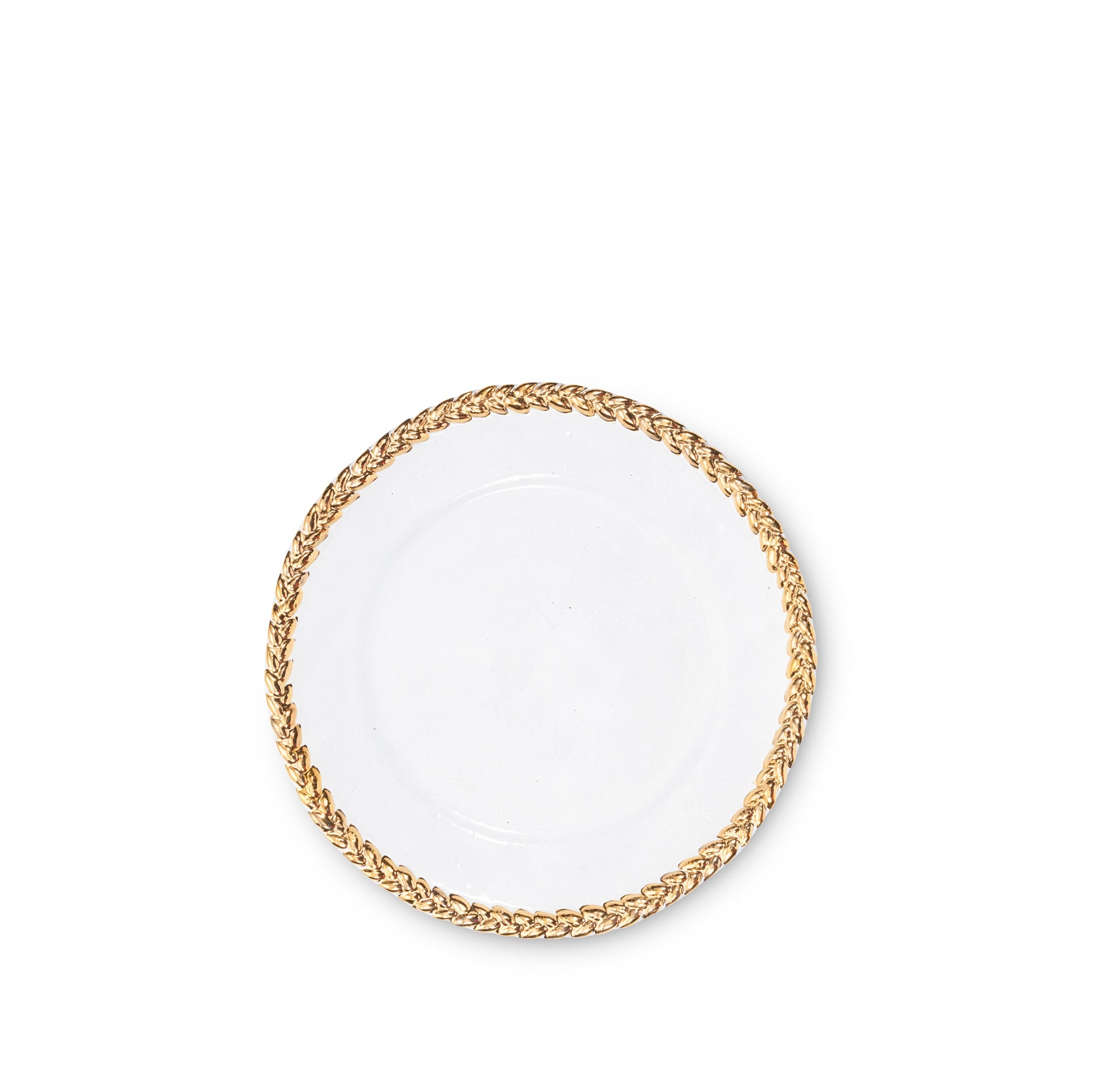 Joséphine Dessert Plate with Gold Rim by Astier de Villatte, 20cm