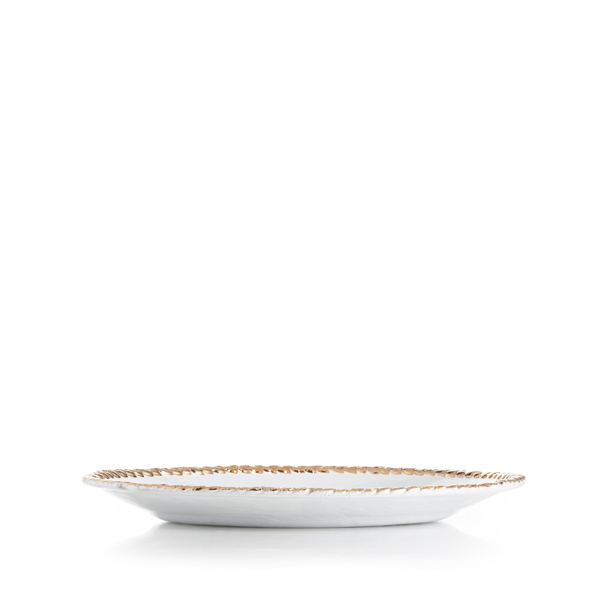 Joséphine Dinner Plate with Gold Rim by Astier de Villatte, 26.5cm