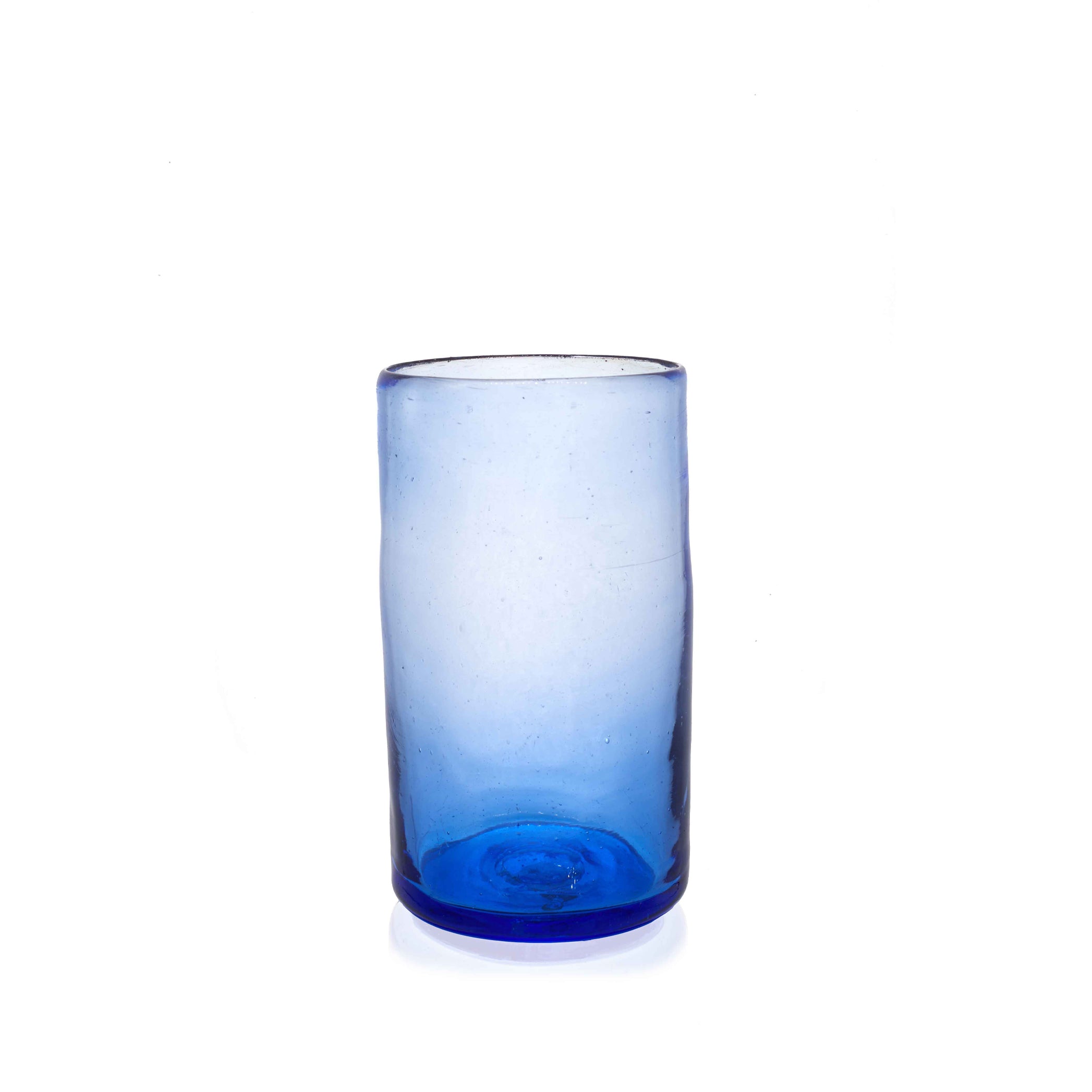 Handblown Glass Large Water Tumbler in Cobalt Blue, 13cm