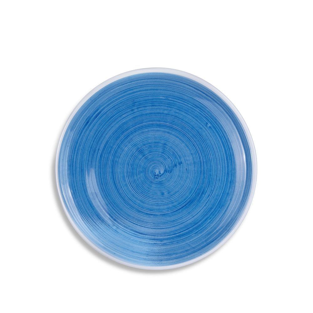 S&B 'Brushed' Ceramic Dinner Plate in Light Blue, 28cm