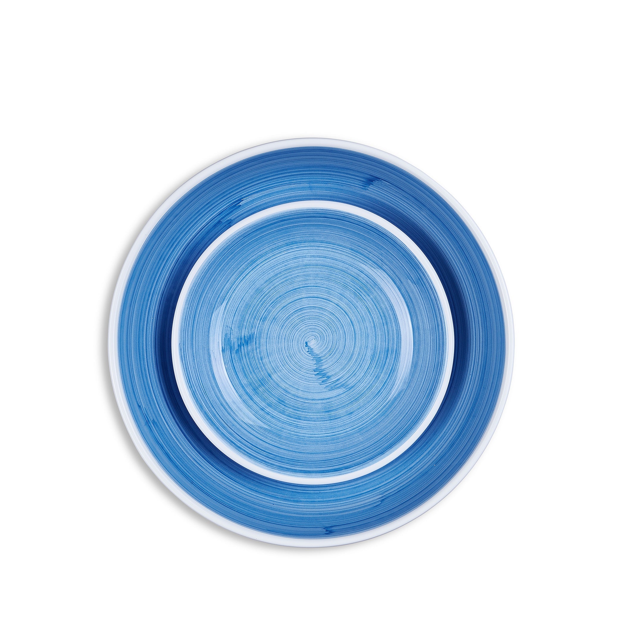 S&B 'Brushed' Ceramic Pasta Bowl in Light Blue, 22cm