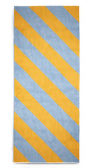 Stripe Linen Tablecloth in Mustard Yellow and Pale Blue