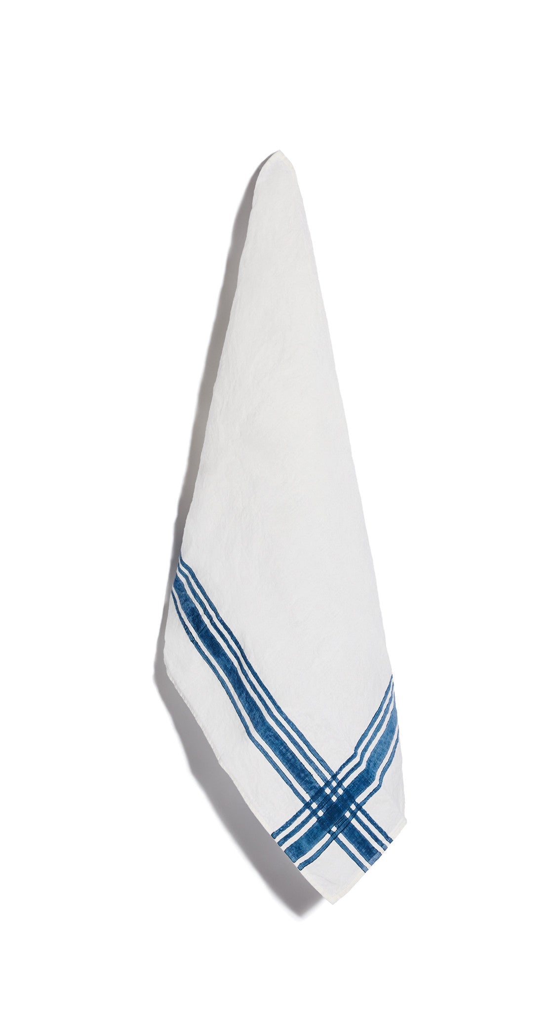 Stripe Linen Tea Towel in Midnight Blue, 55x70cm