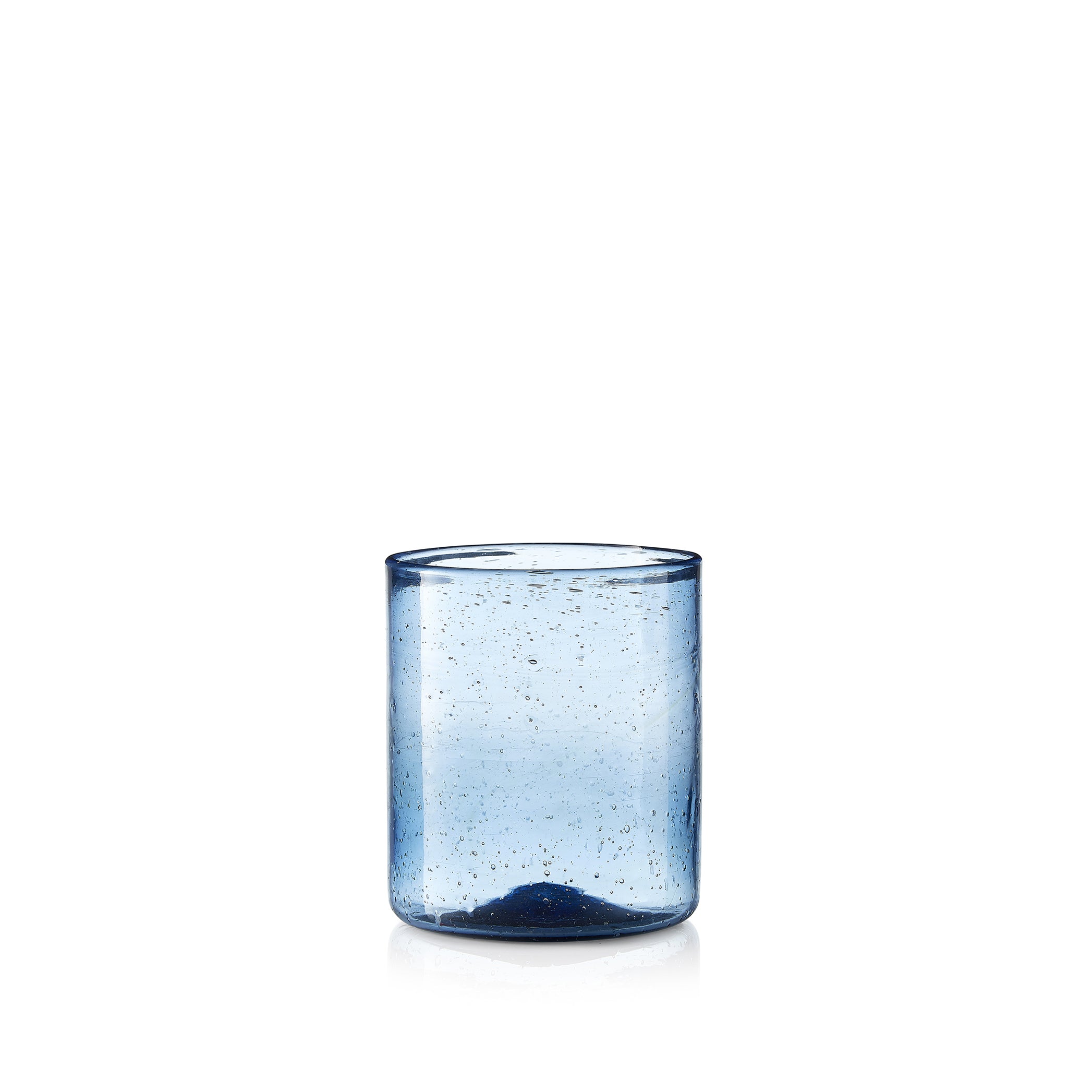 Handblown Glass Medium Water Tumbler in Turquoise Blue, 10cm