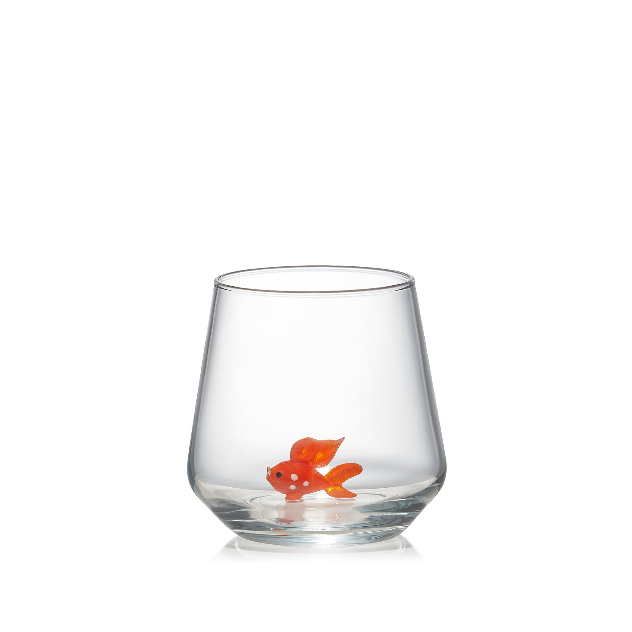 Handblown Murano Orange Fish Glass