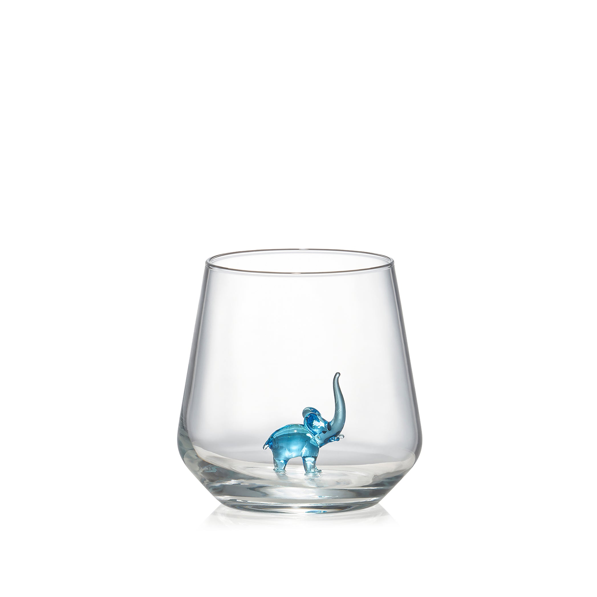 Handblown Murano Blue Elephant Glass