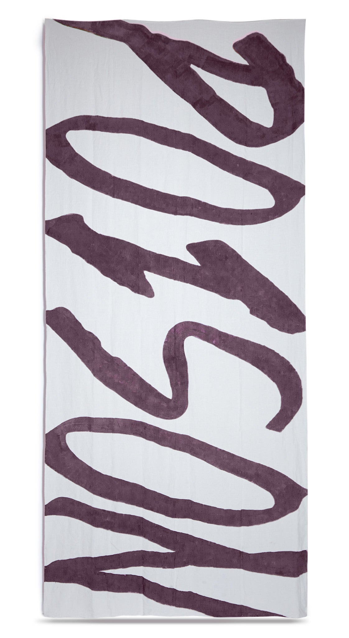 Poison Word Linen Tablecloth in Grape Purple