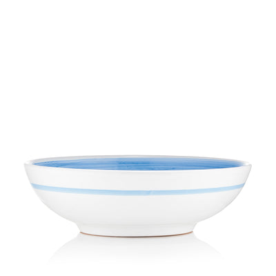 S&amp;B &#39;Brushed&#39; Ceramic Serving Bowl in Light Blue, 30cm