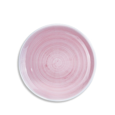 S&amp;B &#39;Brushed&#39; Ceramic Dinner Plate in Pastel Pink, 30cm