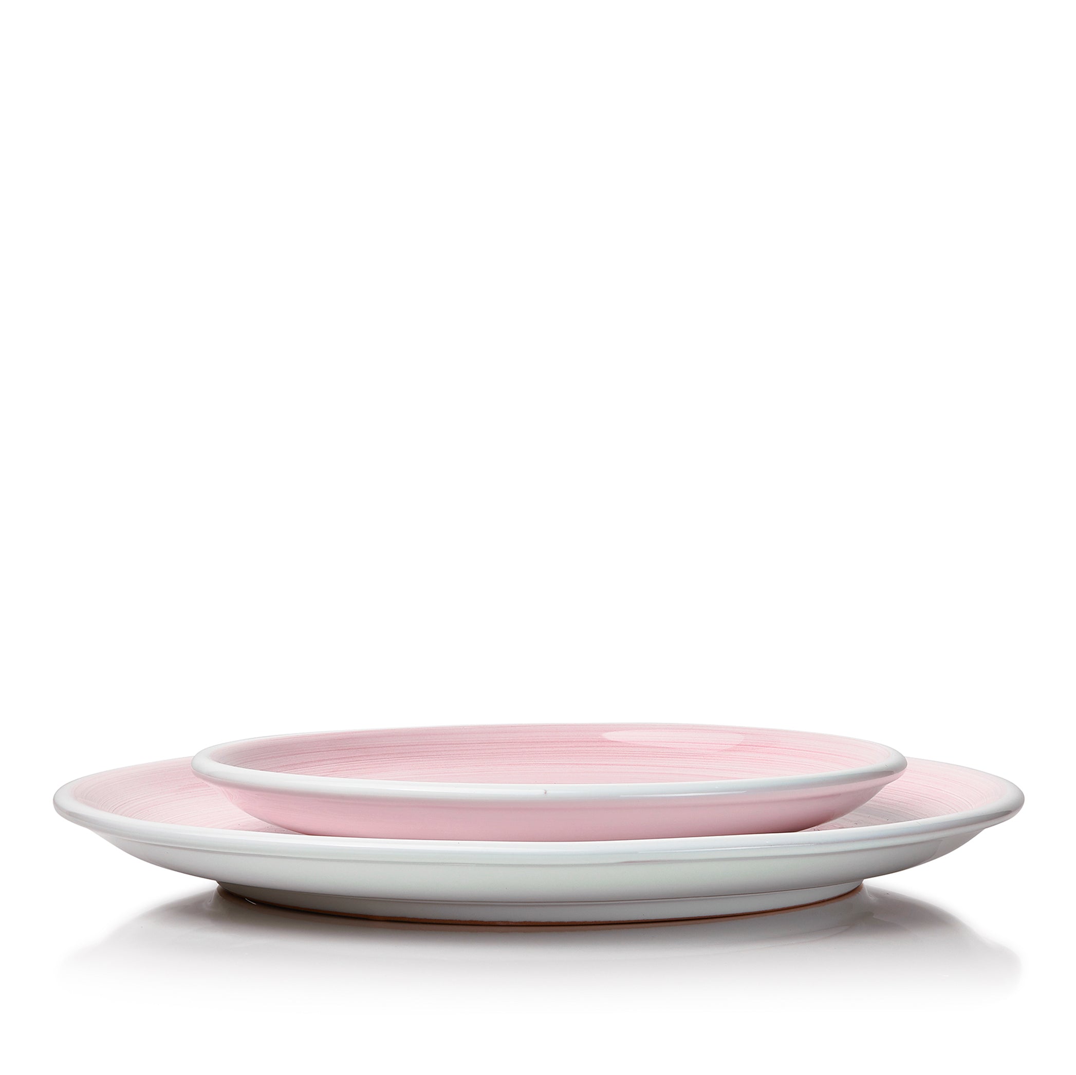 S&B 'Brushed' Ceramic Dinner Plate in Pastel Pink, 30cm