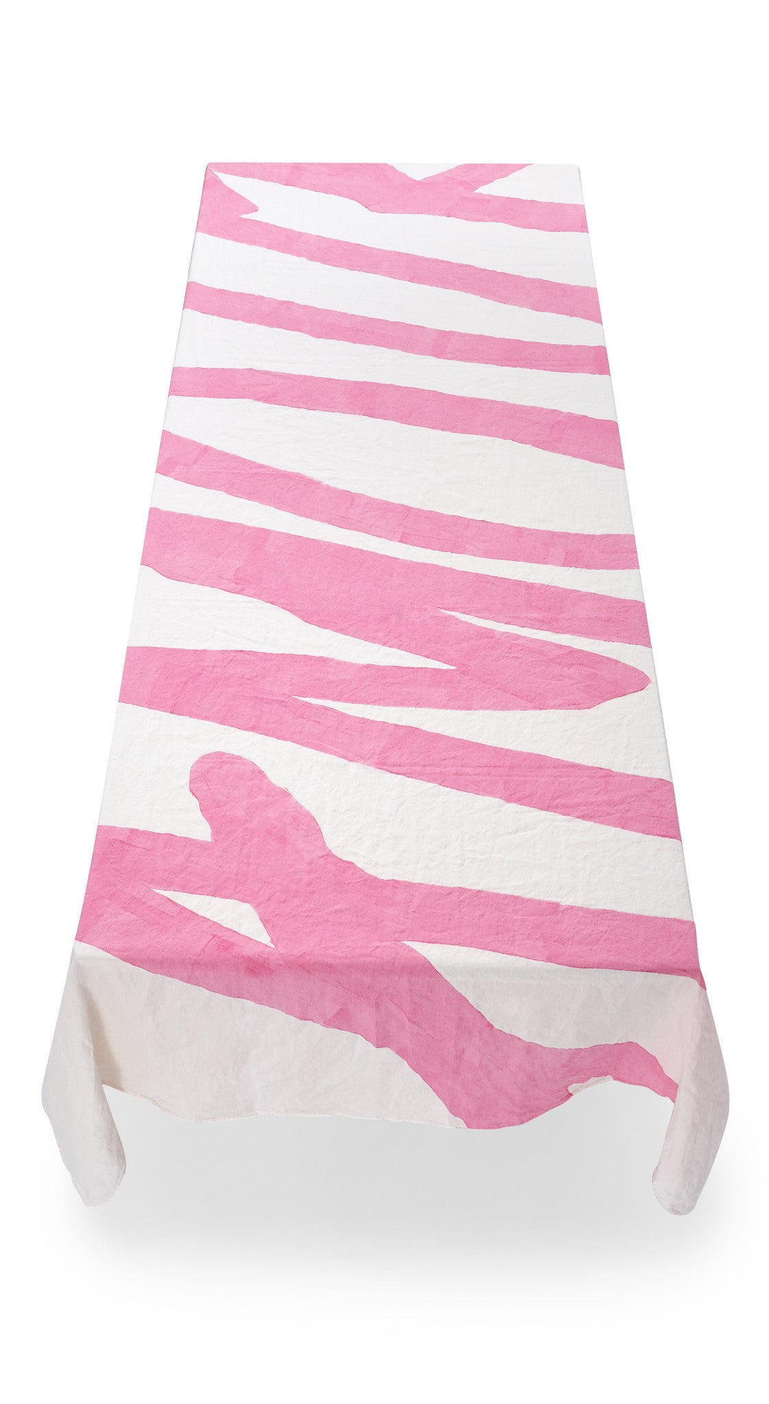Amour Word Linen Tablecloth in Rose Pink