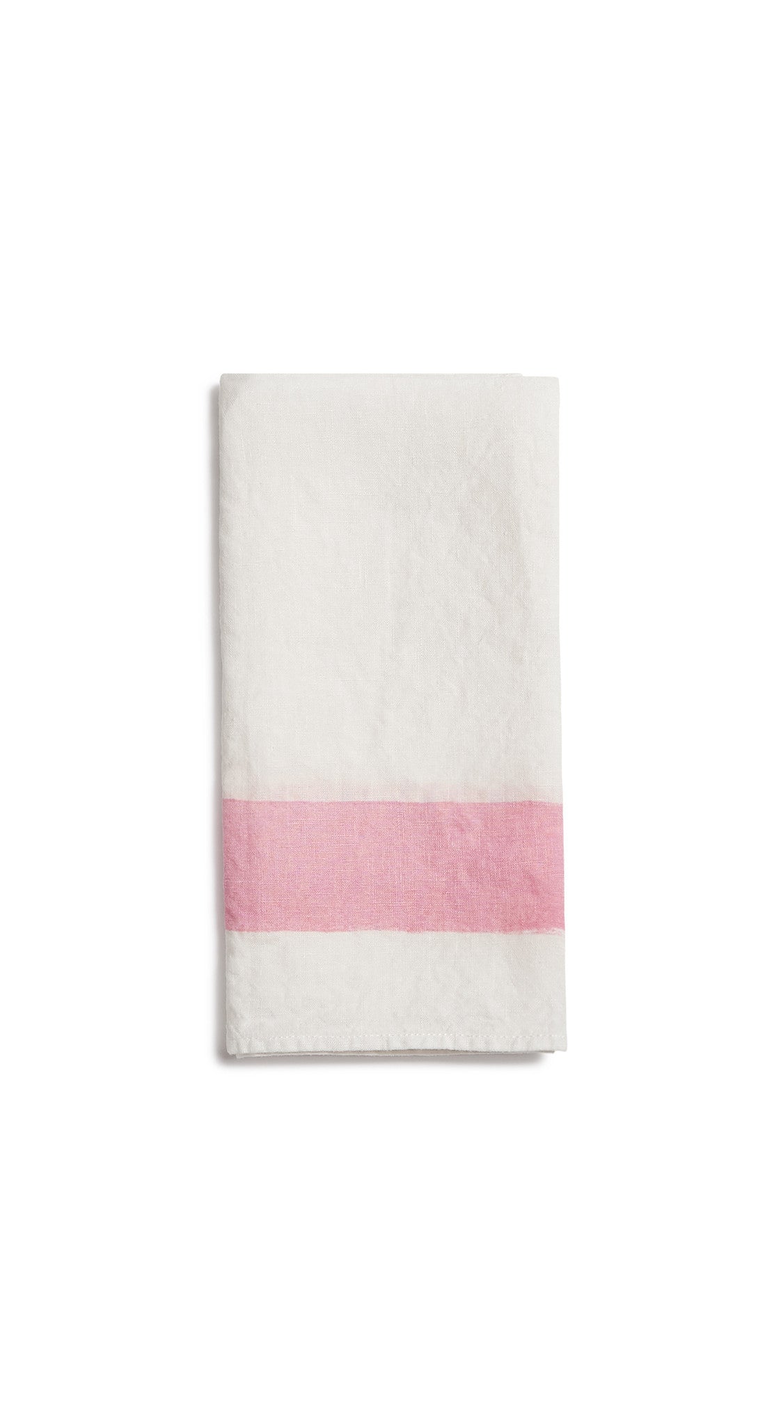 Cornice Linen Napkin in Rose Pink, 50x50cm