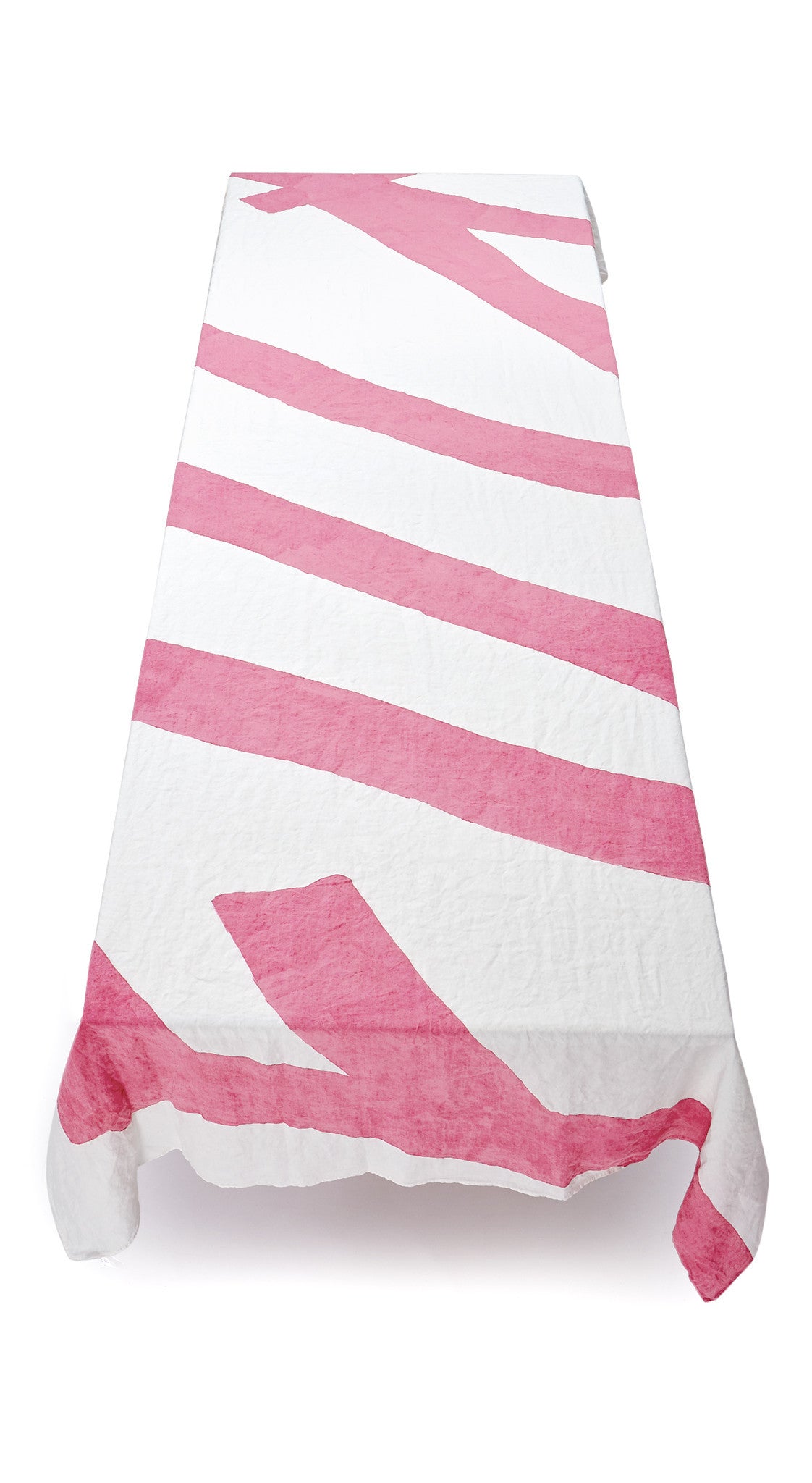 Fuck Word Linen Tablecloth in Rose Pink