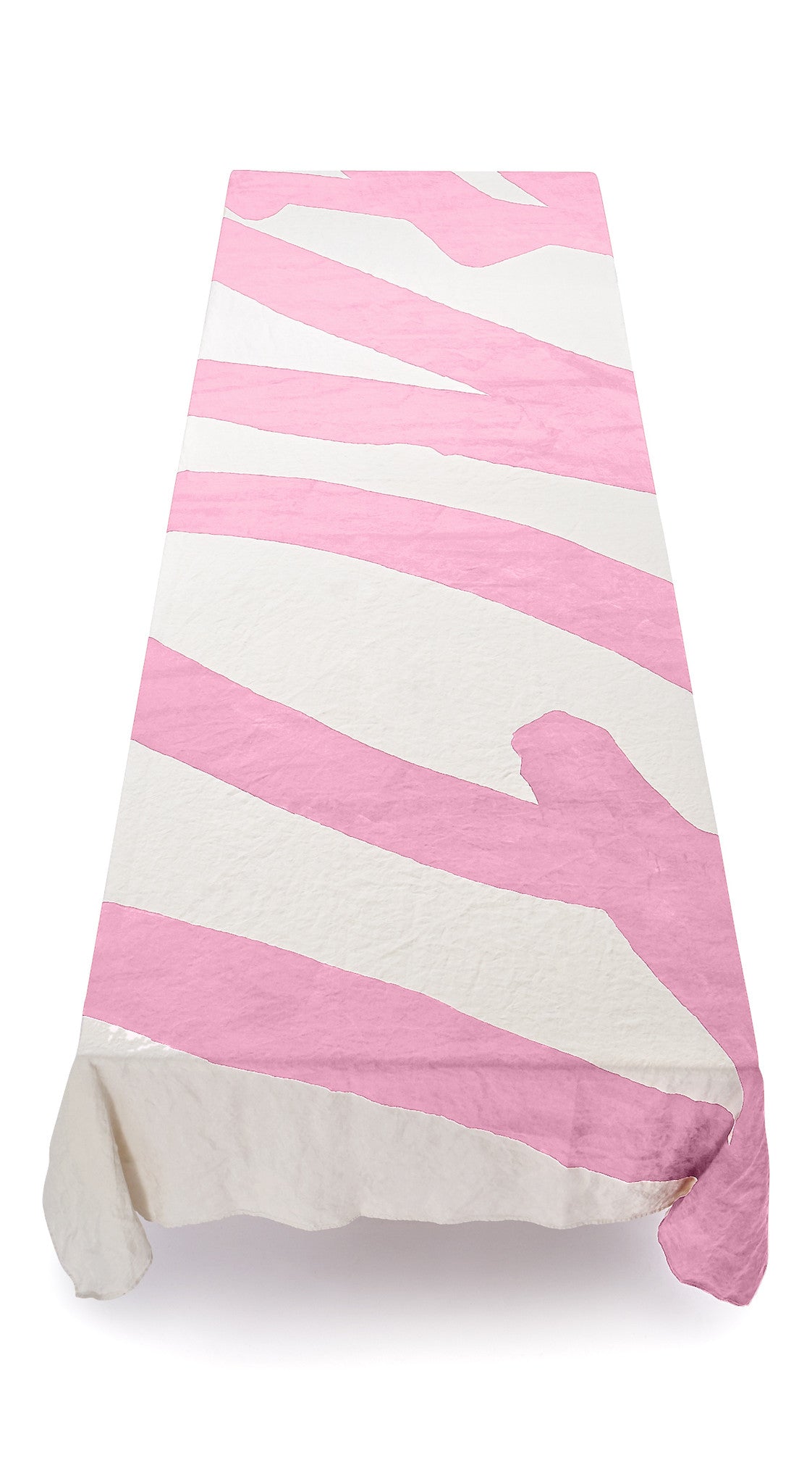 Love Word Linen Tablecloth in Rose Pink