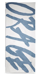 Orage Word Linen Tablecloth in Powder Blue