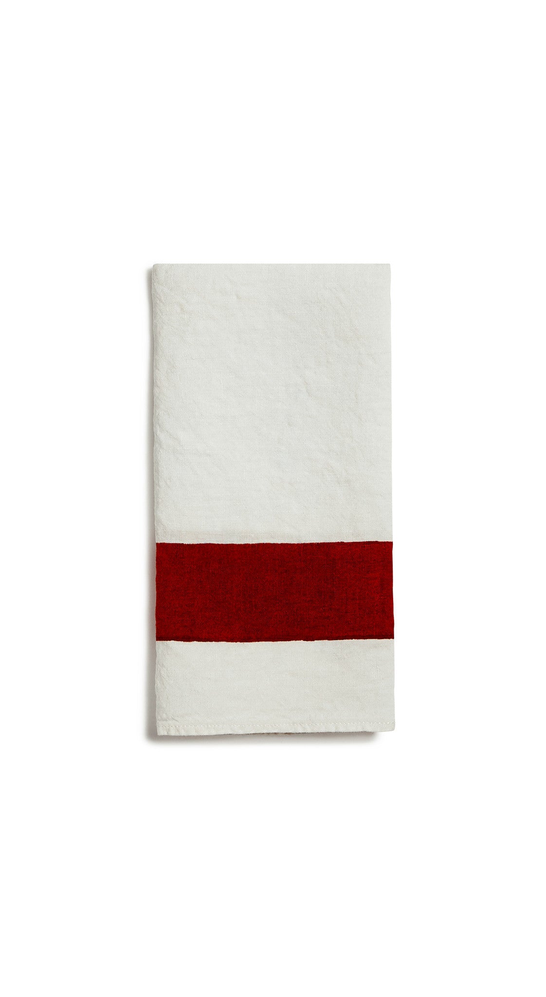 Cornice Linen Napkin in Claret Red, 50x50cm