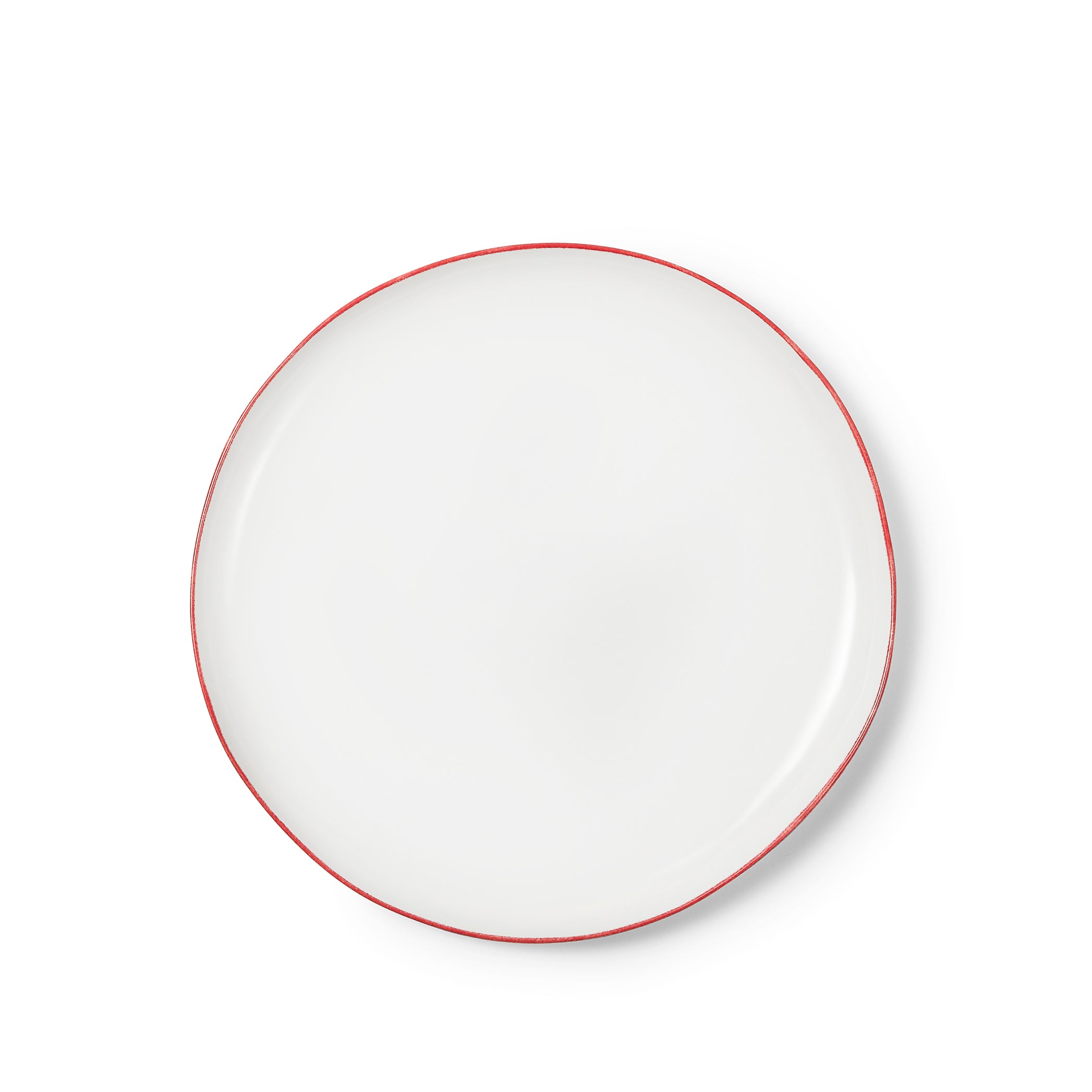 Made to order - Summerill & Bishop Handmade 31cm Porcelain Dinner Plate with Pink Rim