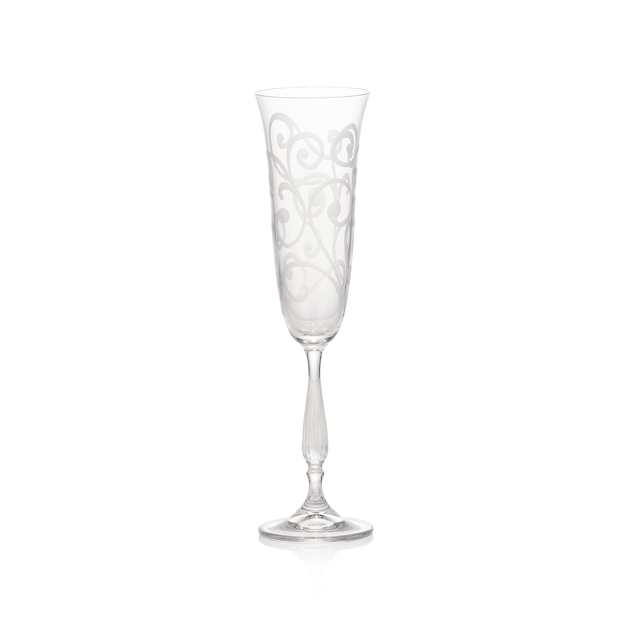 Ribbon Hand-Engraved Champagne Flute, 25.5cm