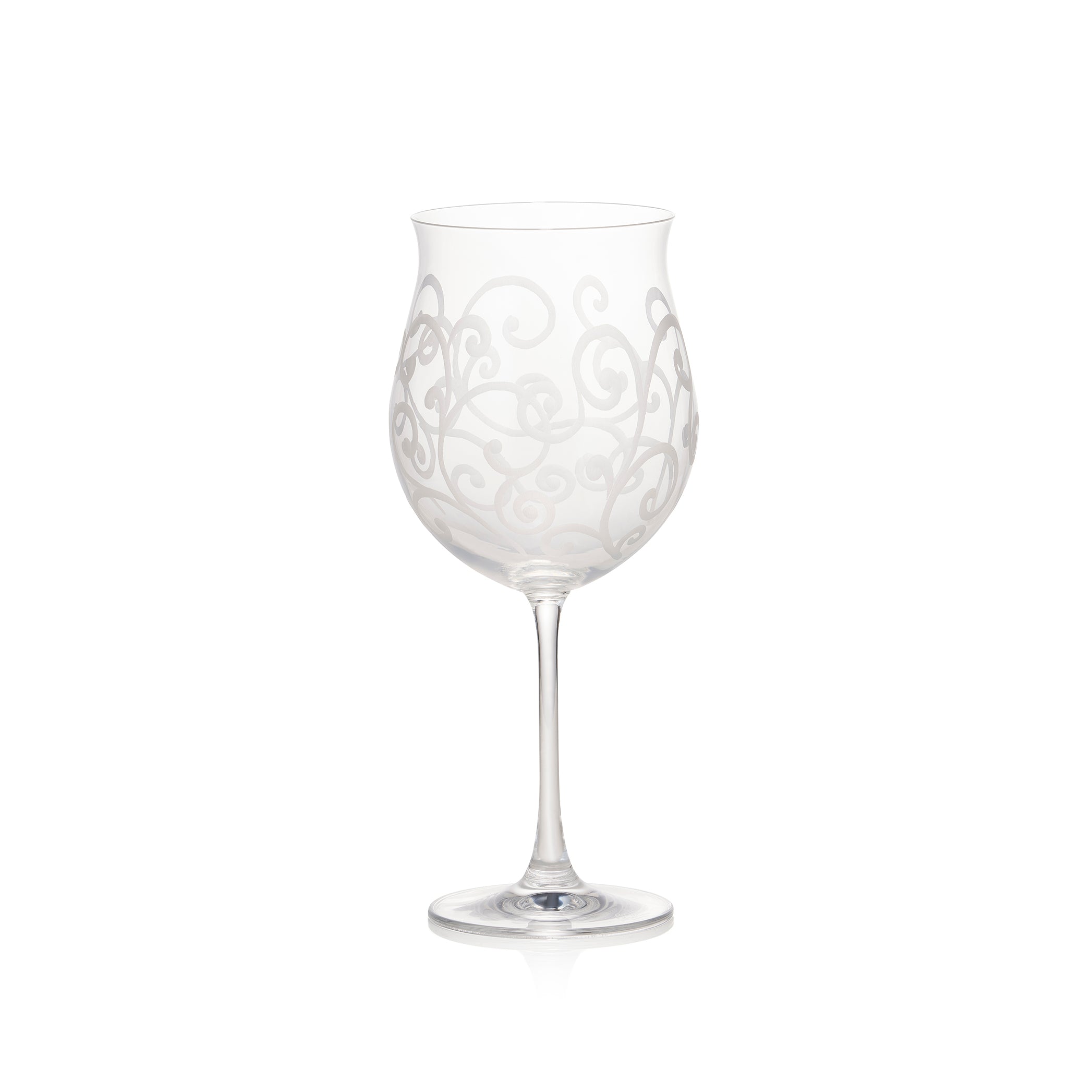 Ribbon Hand-Engraved Red Wine Glass, 24cm