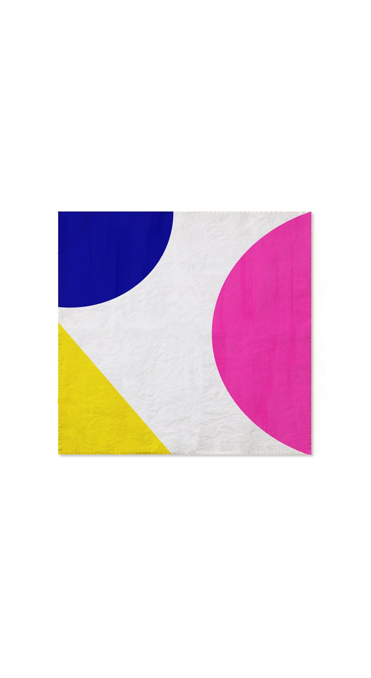 Summerill & Bishop x The River Cafe Linen Napkin in Blue, Pink & Yellow, 50x50cm