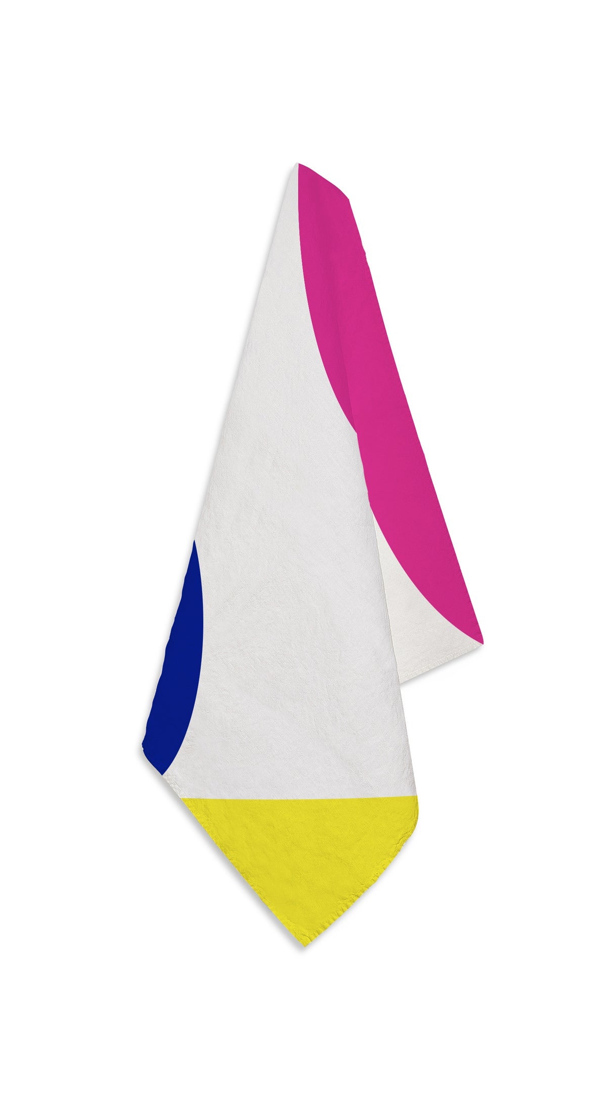 Summerill & Bishop x The River Cafe Linen Napkin in Blue, Pink & Yellow, 50x50cm