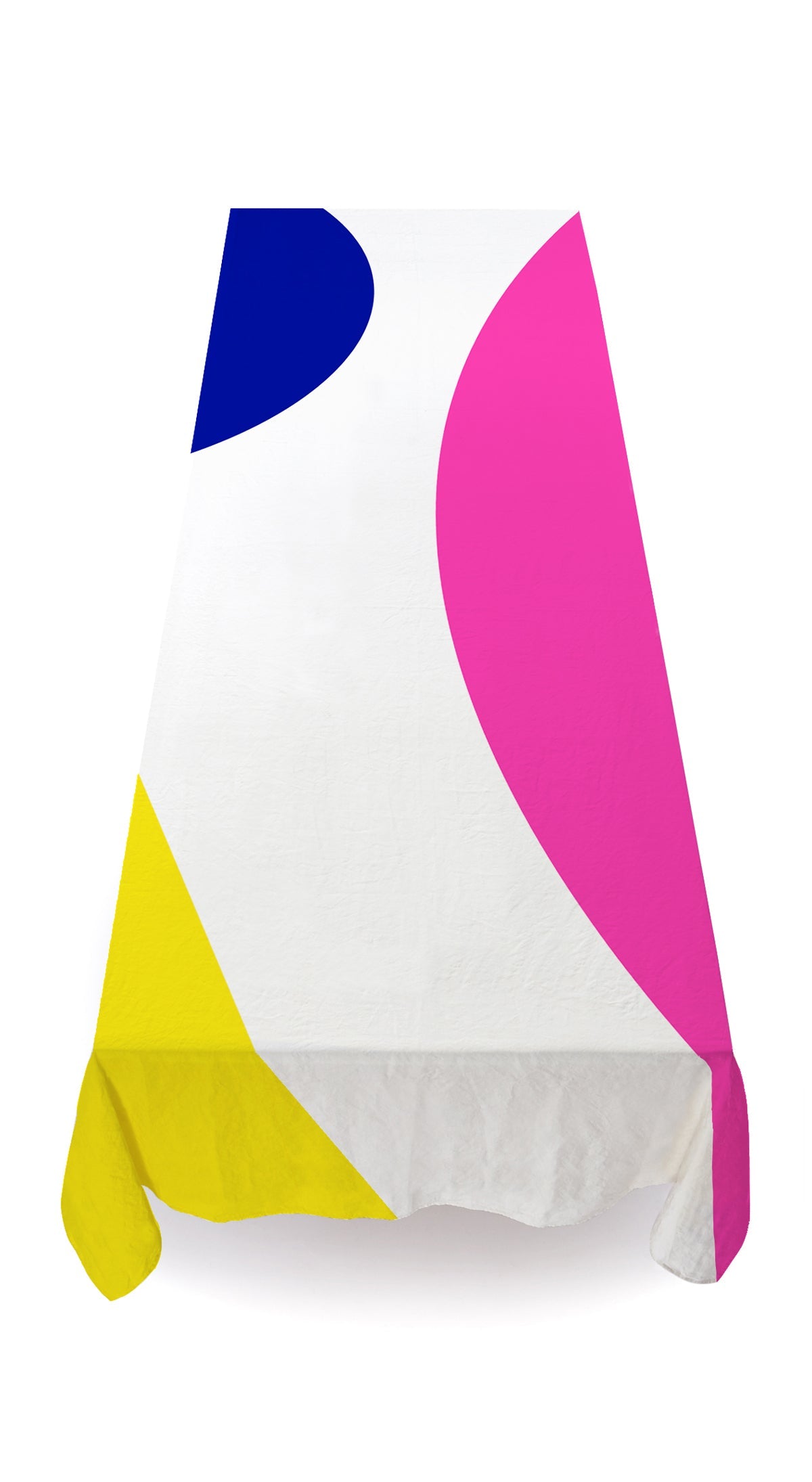 Summerill & Bishop x The River Cafe Linen Tablecloth in Blue, Pink & Yellow