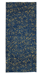 Splatter Linen Tablecloth in Midnight Blue with Gold