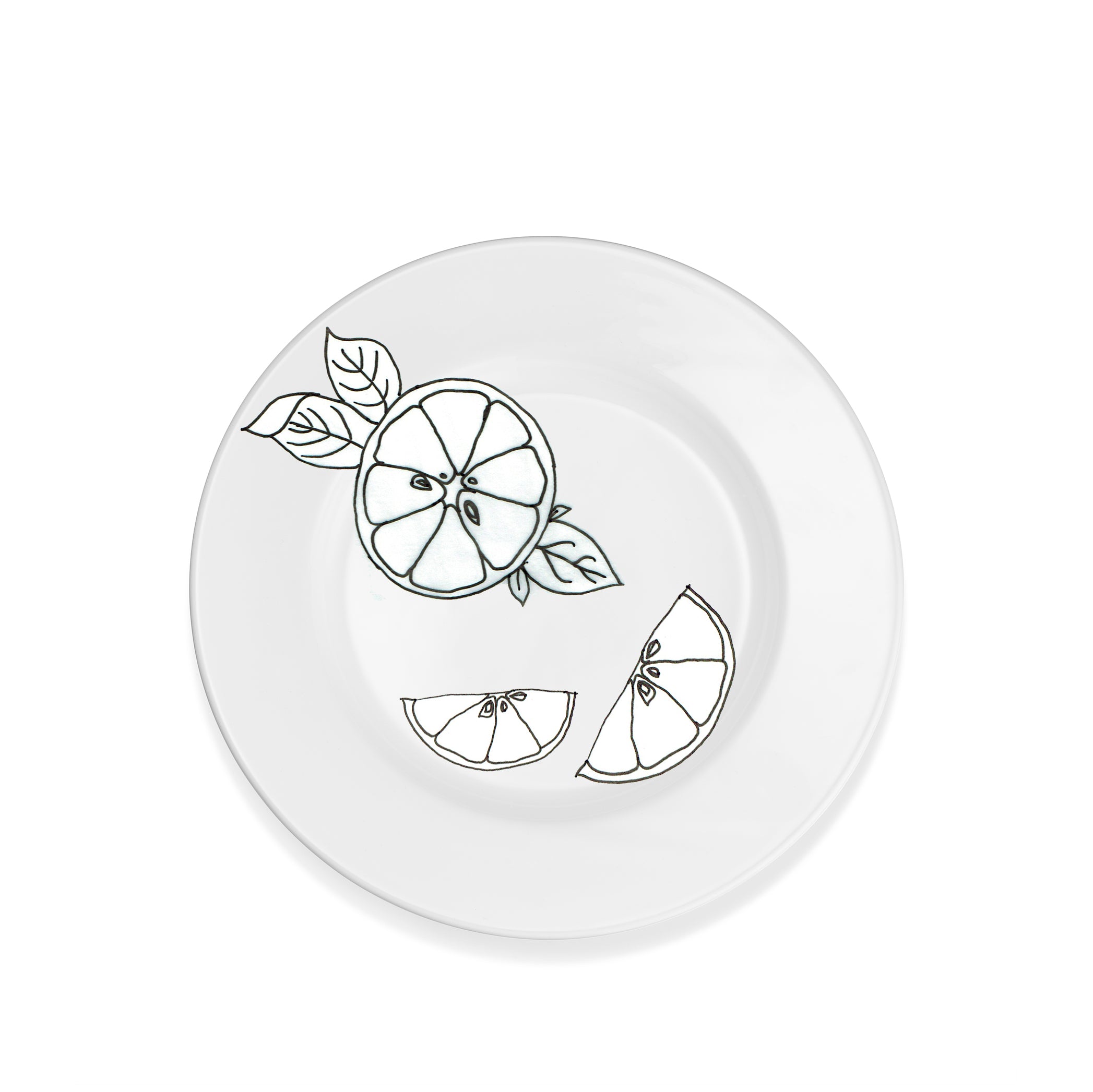Summerill & Bishop Plain White Rimmed Ceramic Dinner Plate, 28.5cm