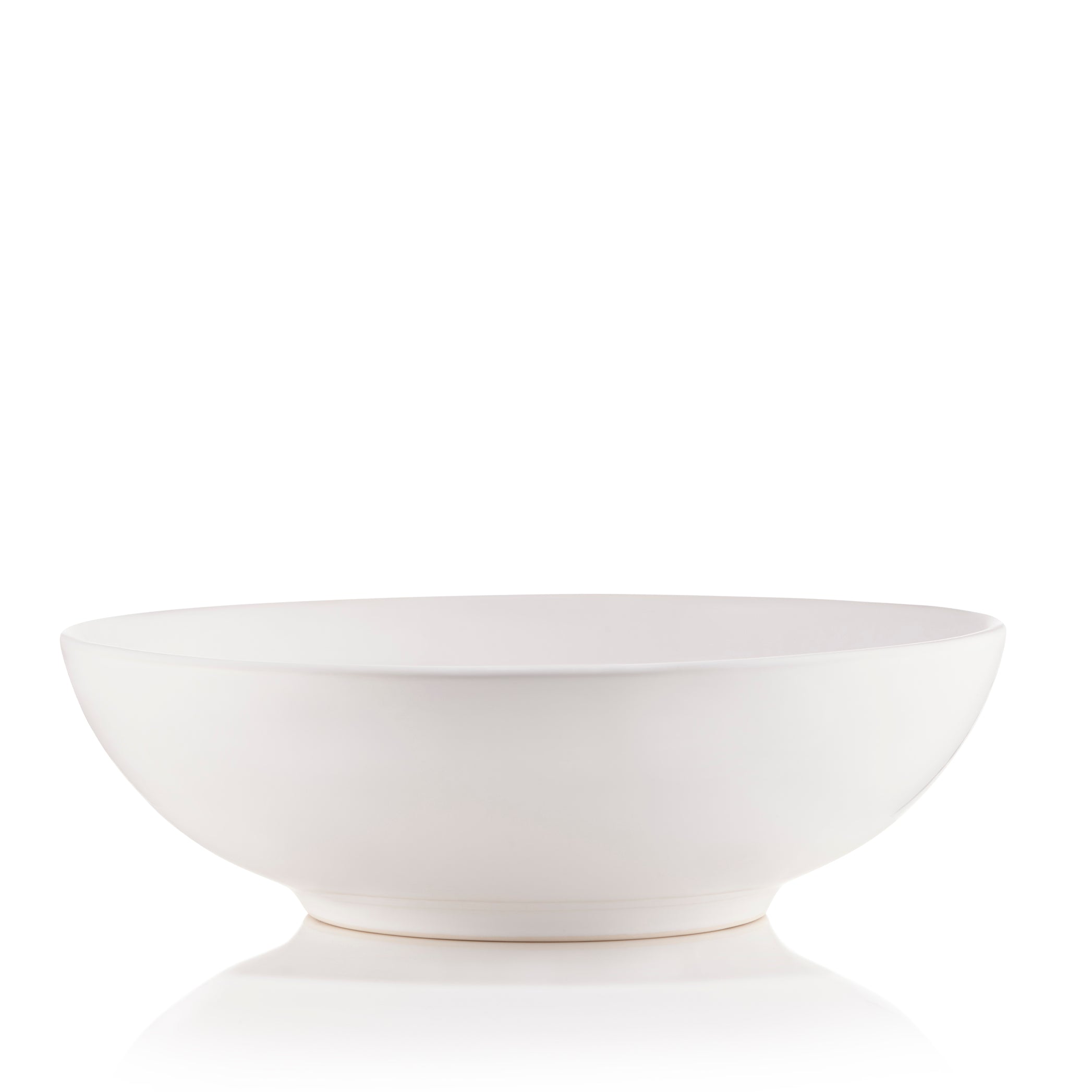 S&B White Serving Bowl with A Heart in Avocado Green