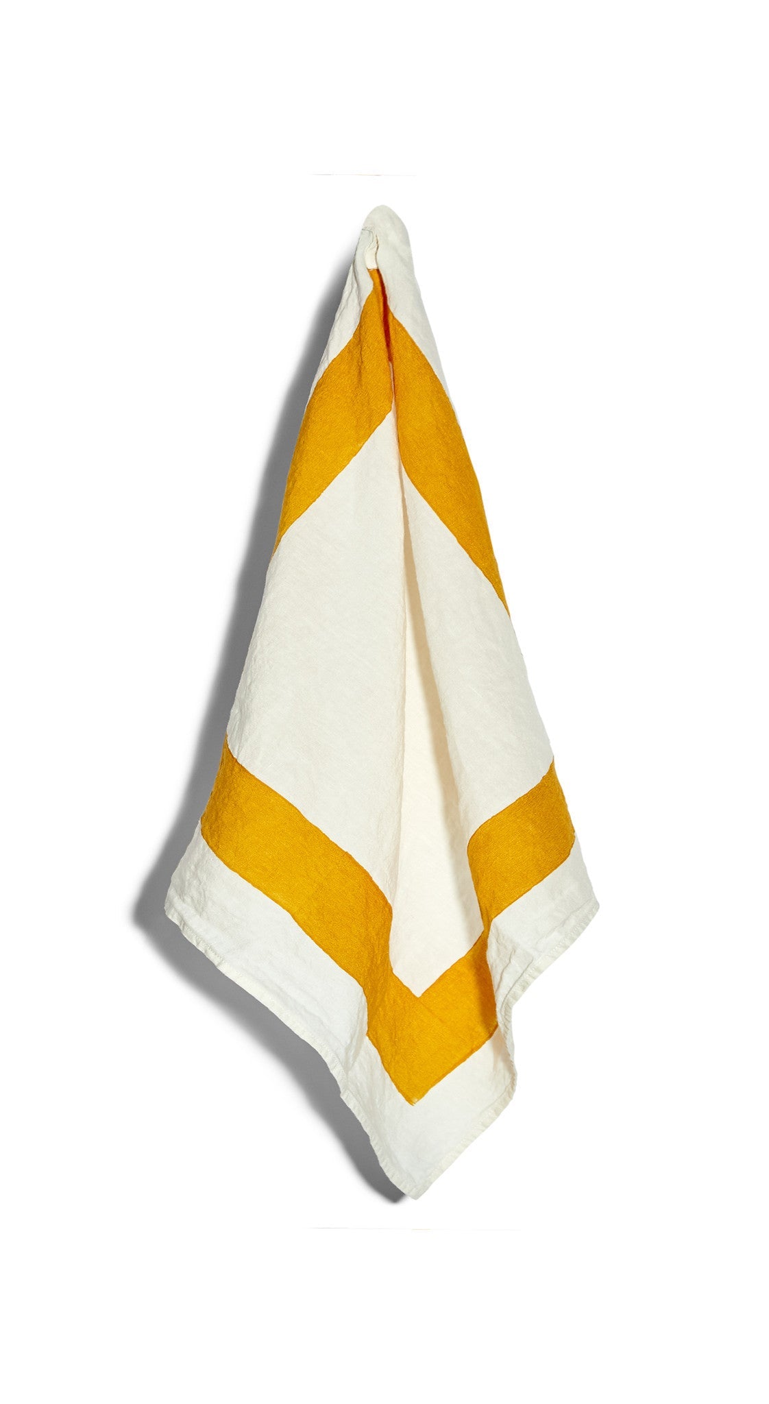 Cornice Linen Napkin in Mustard Yellow, 50x50cm